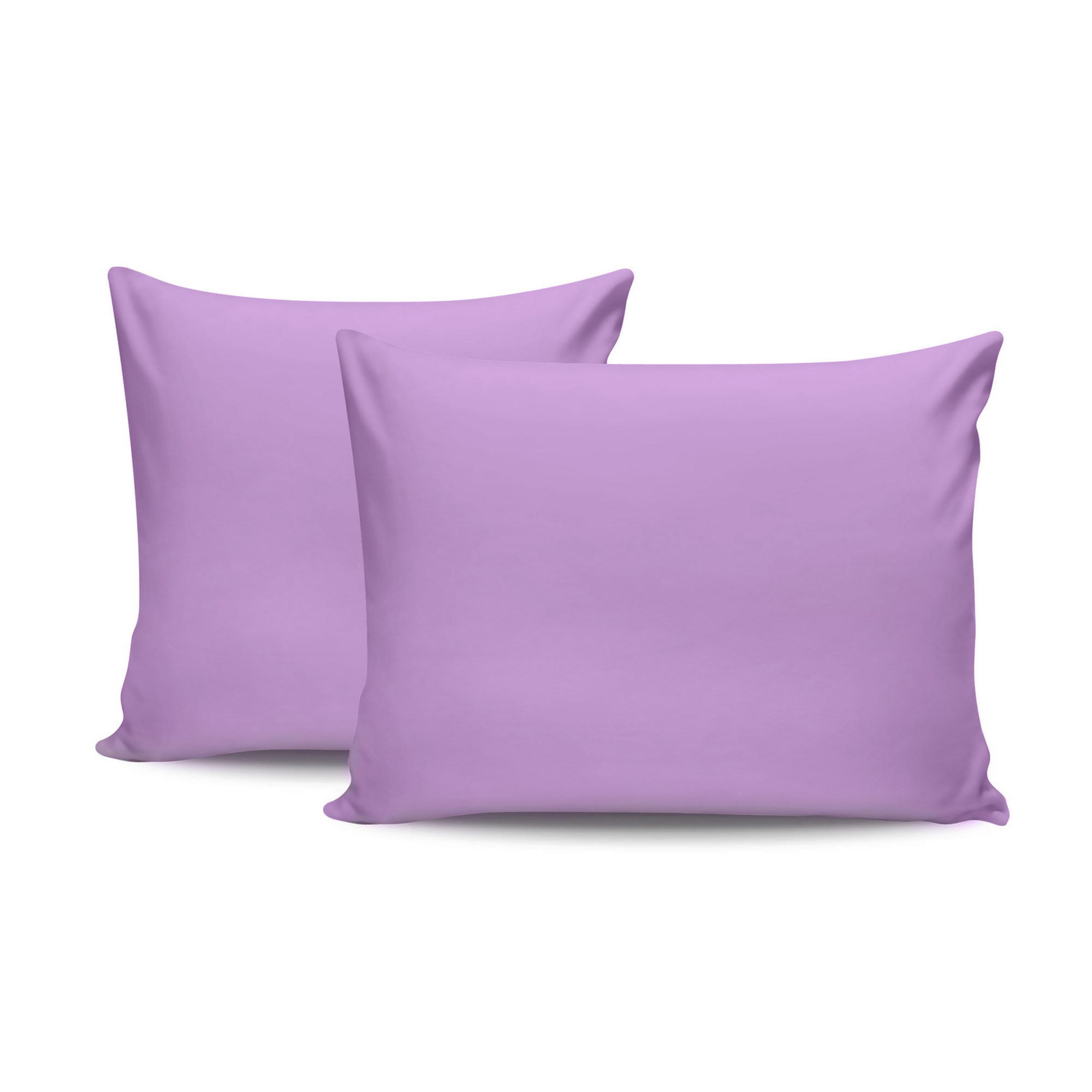 2x Pillowcase Ranforce Cotton Purple