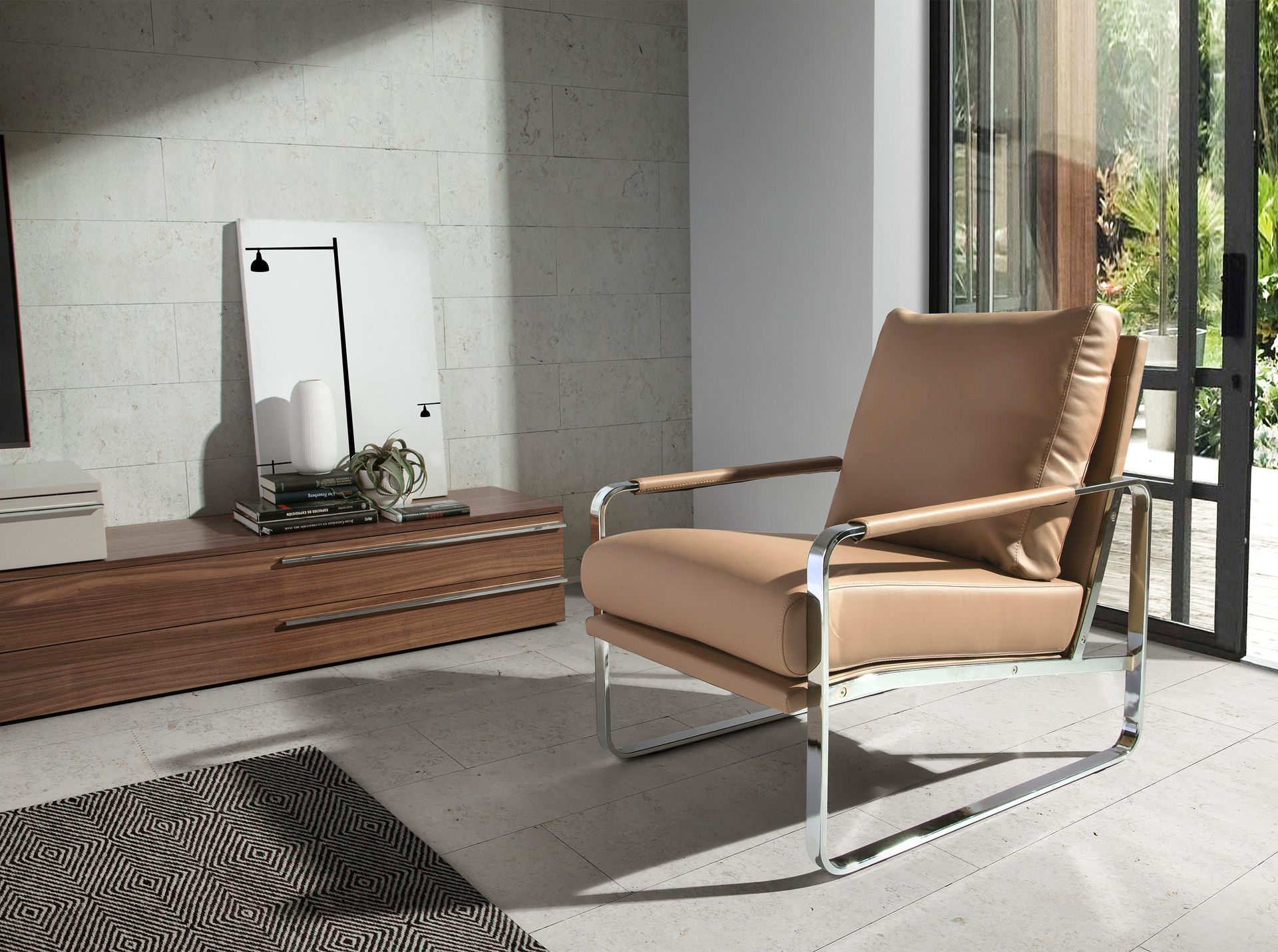 Sessel Kunstleder Grau