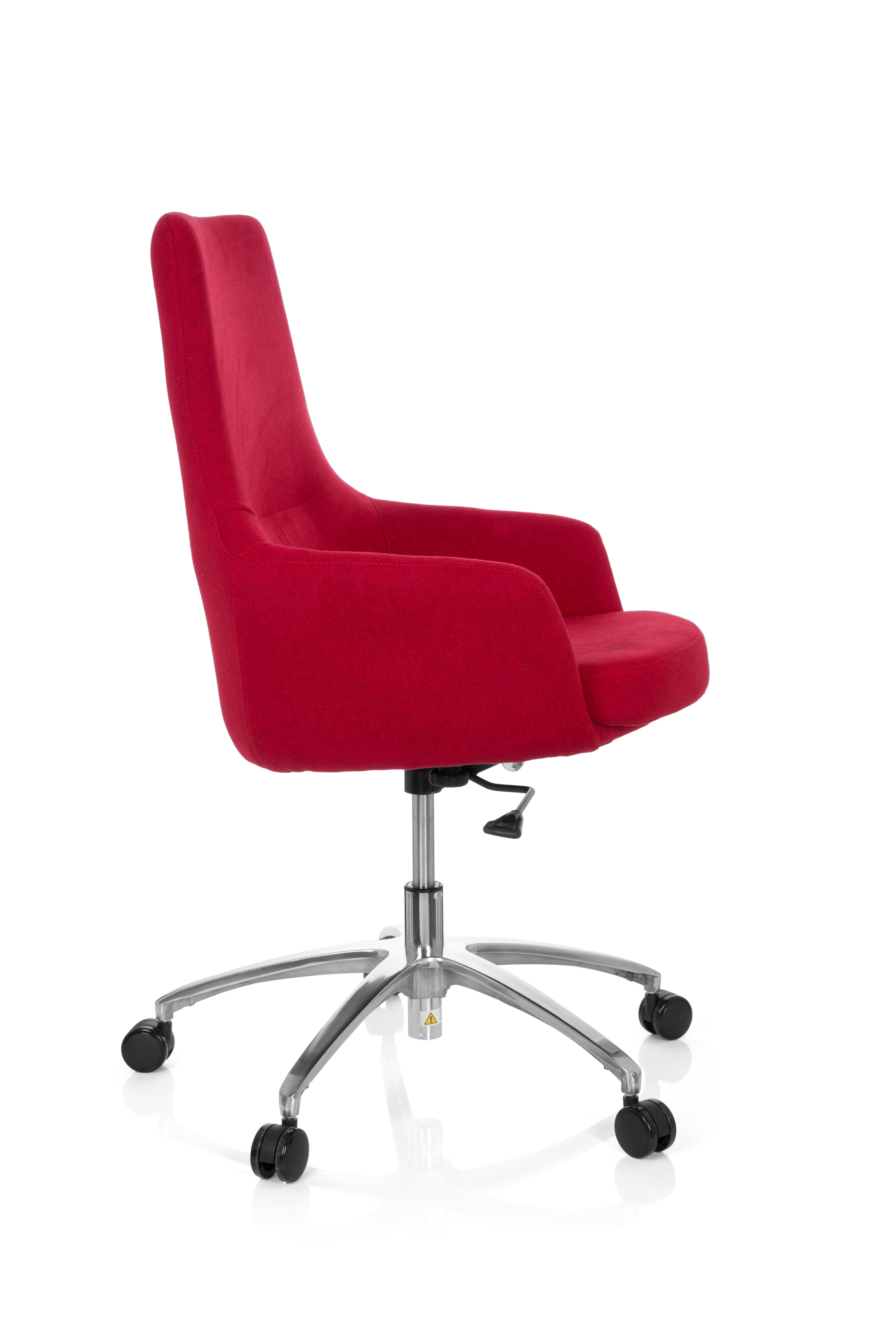 Sedia da ufficio rivestimento in tessuto rosso