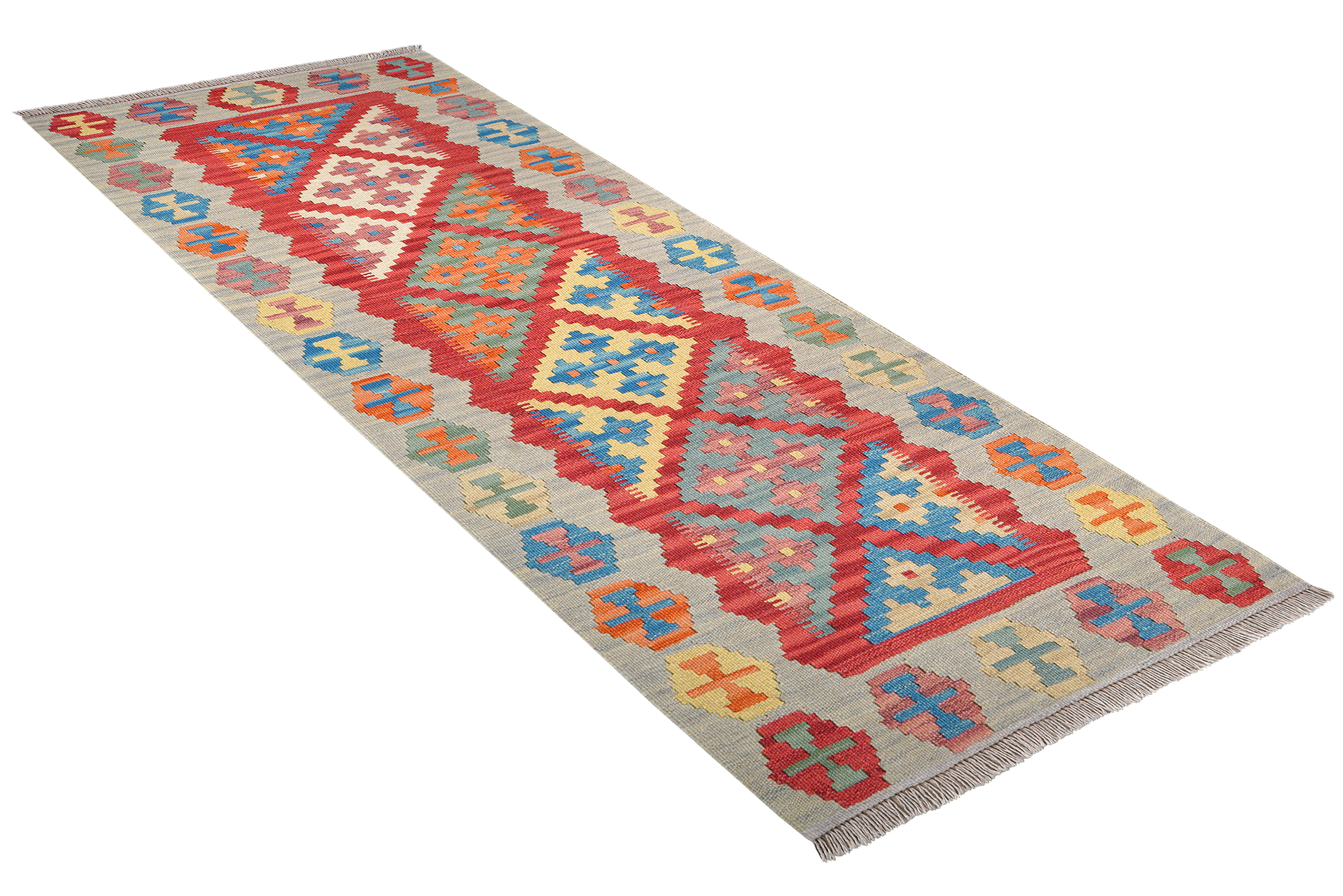 Kelim Gashgai Carpet Wool Red