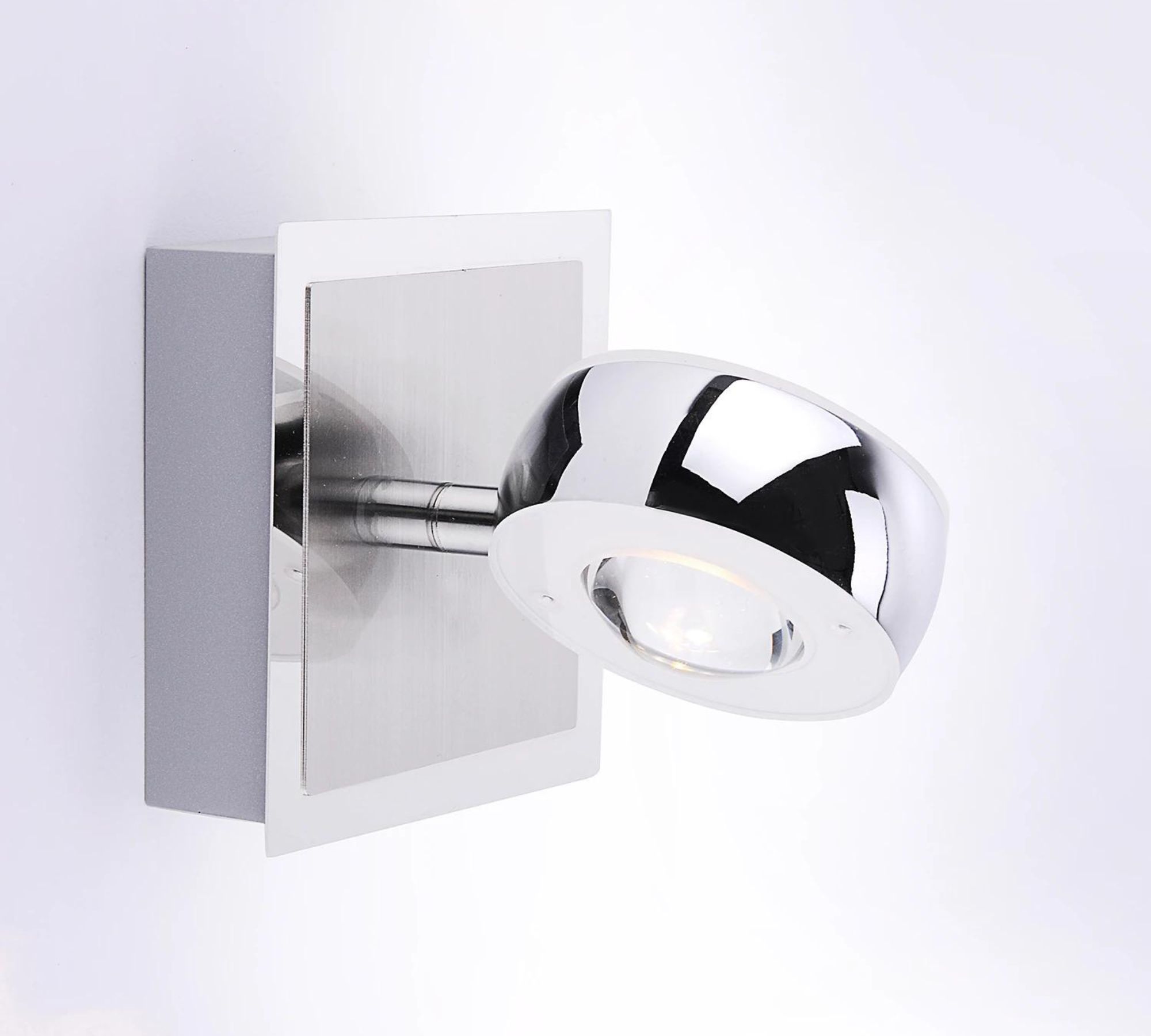 LED wall light 2-flame acrylic glass metal