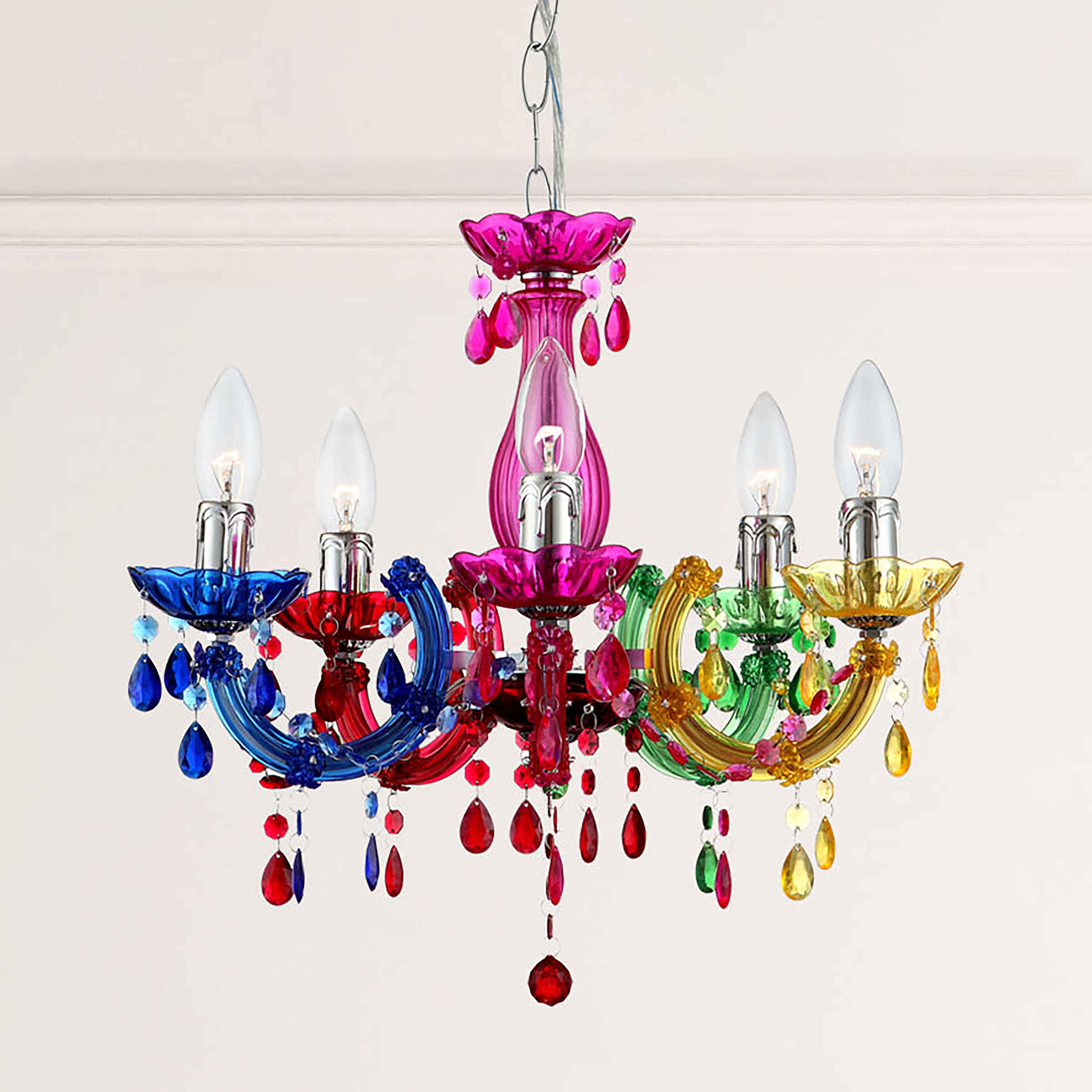 Cuimbra Type D Chandelier 5-light Acrylic glass Iron