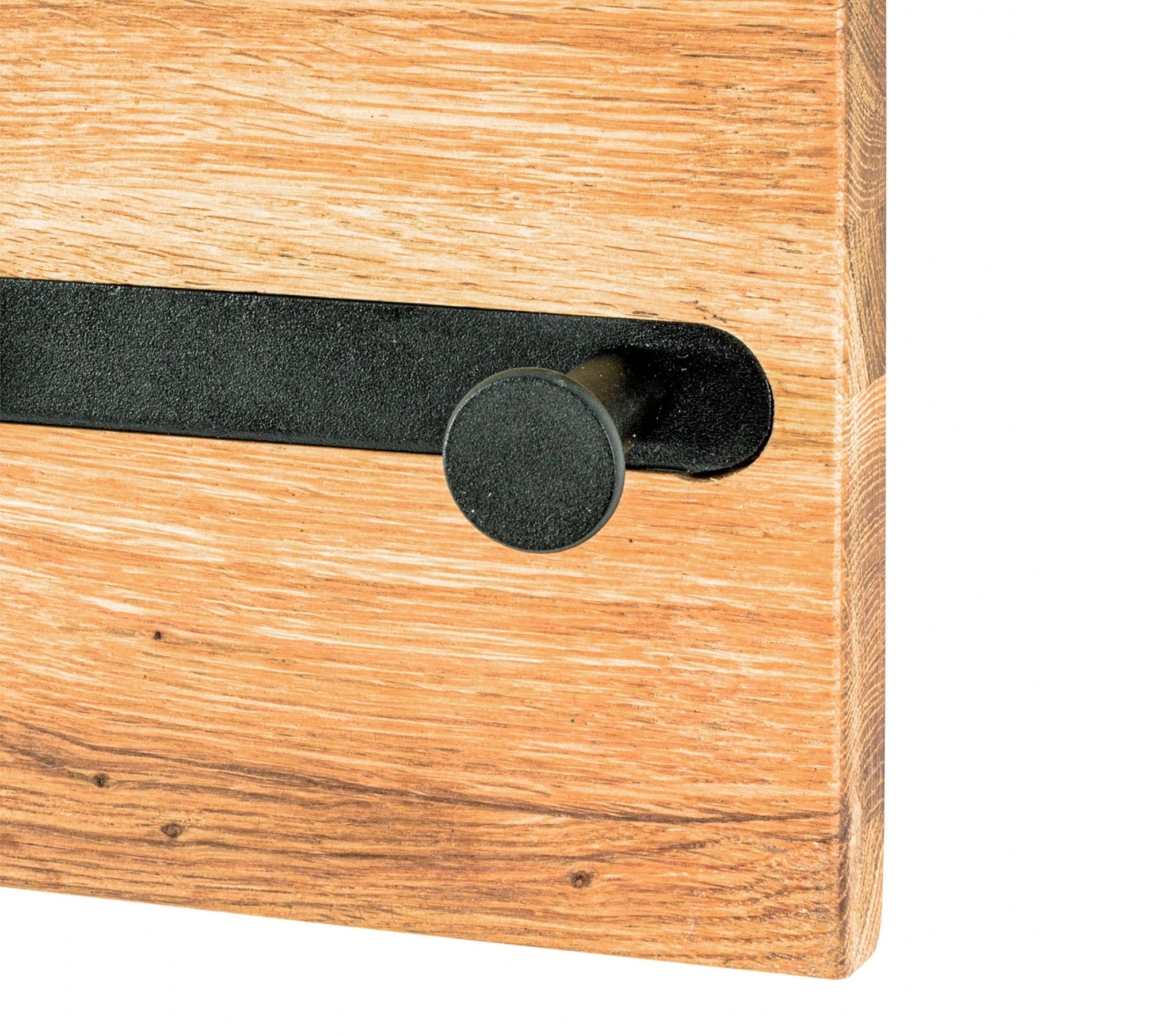 Coat rack oak wood metal black