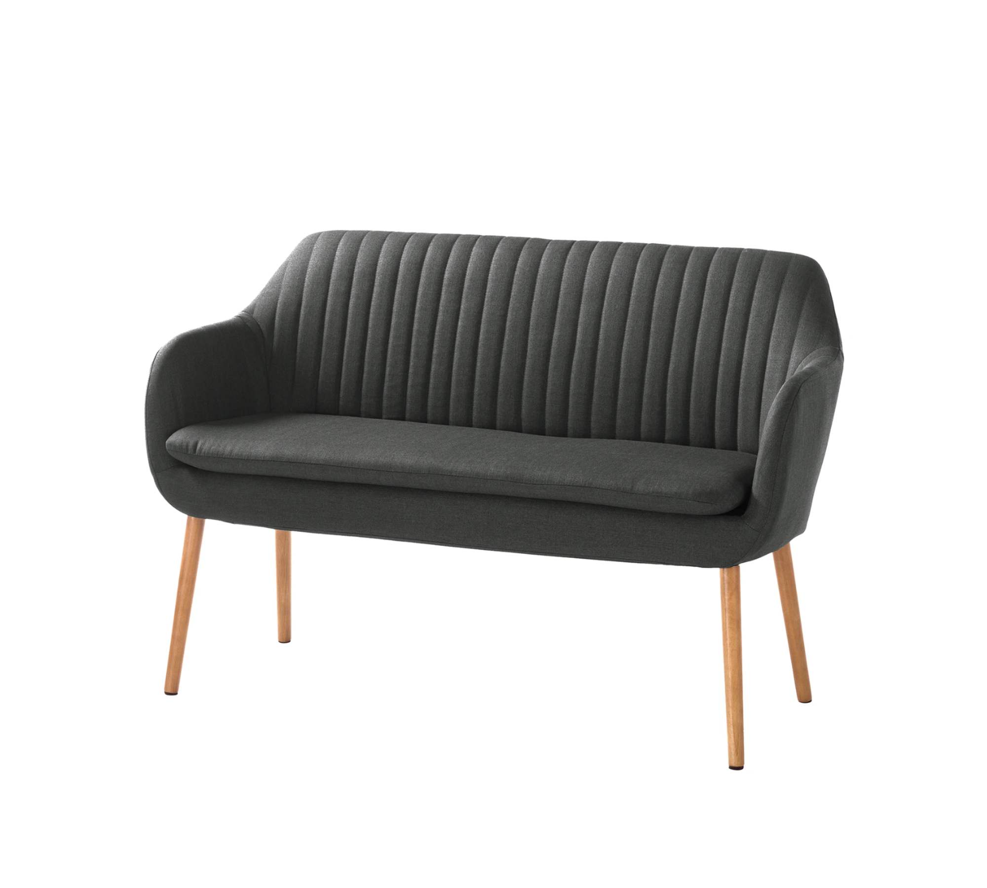 Küchensofa Webstoff Holz Grau