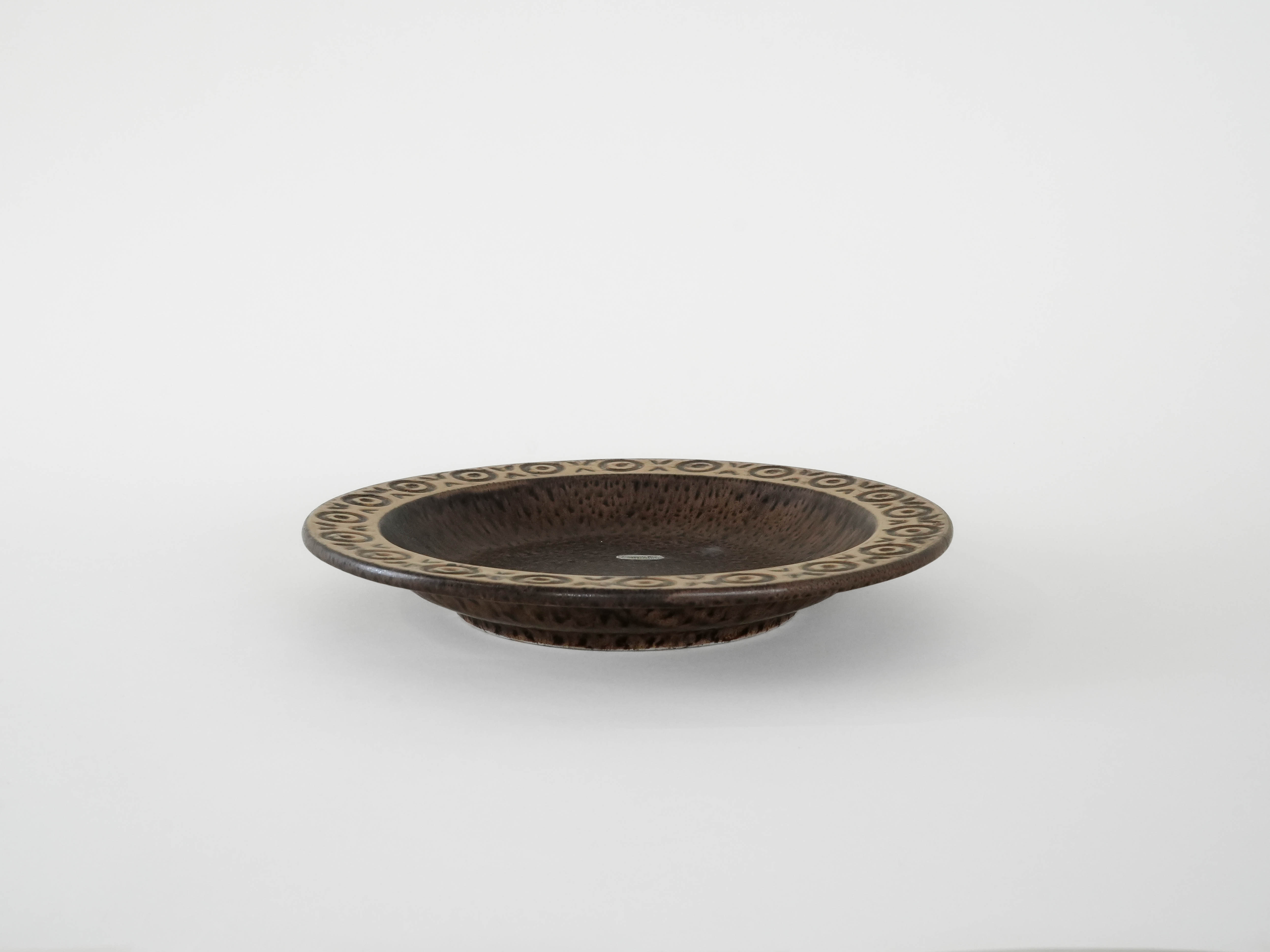 Ceramic bowl Brown 1960s