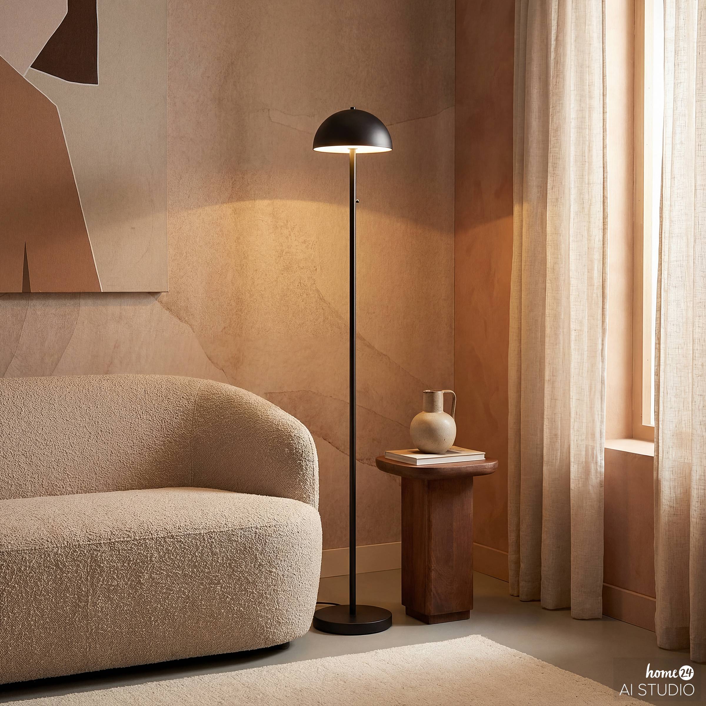 Ricano Akku-Stehleuchte Dimmbar Schwarz