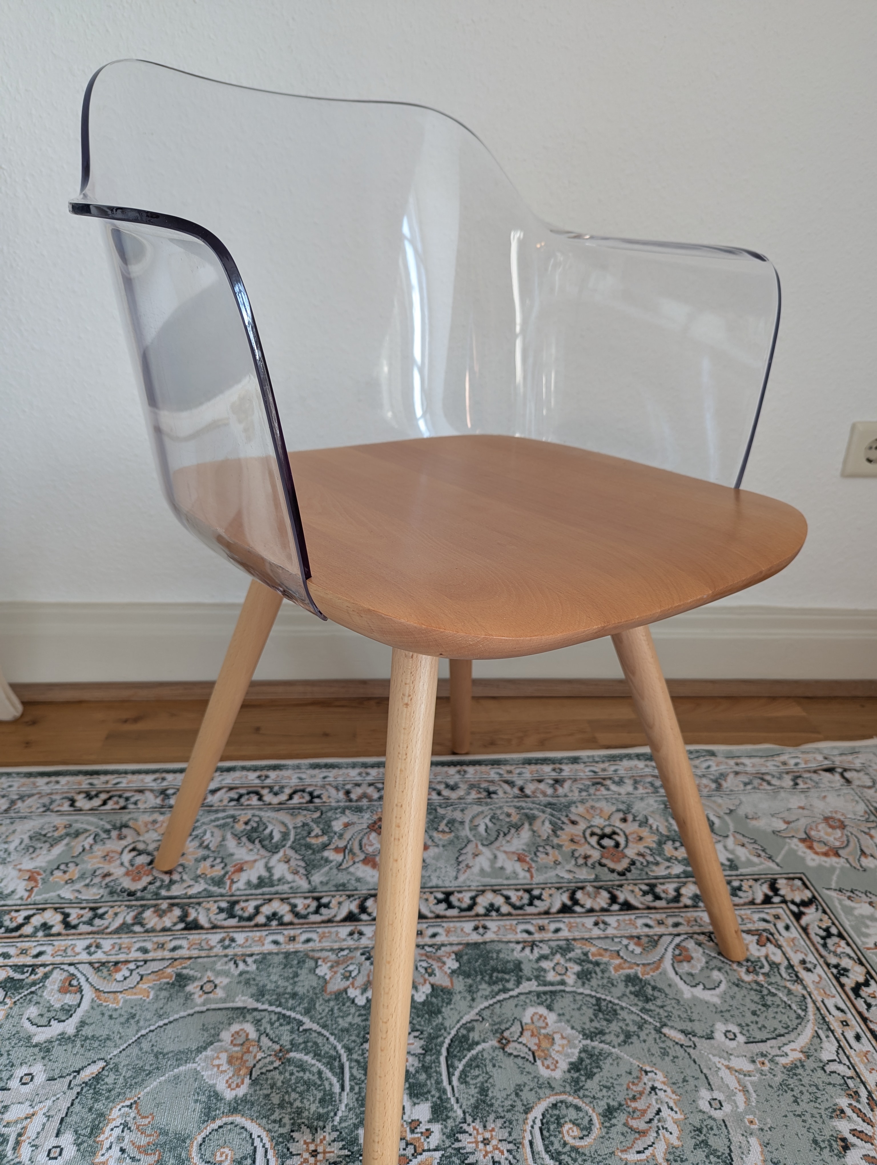 Bjorg 2x Armlehnstühle Buche Transparent