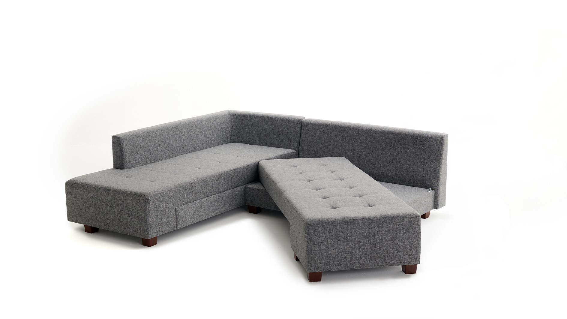 Manama Corner Sofa Bed Left - Grey