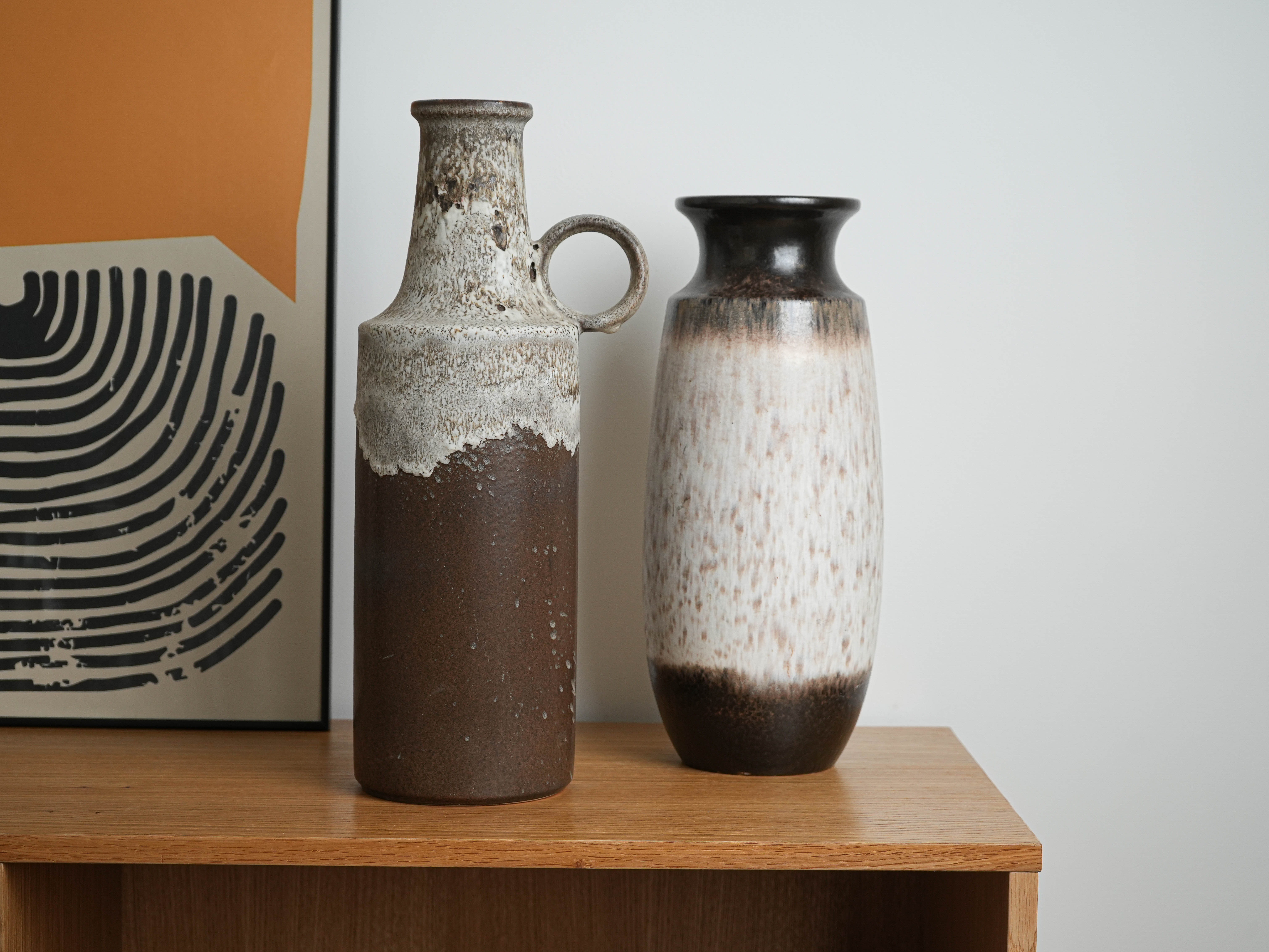 Ceramic vase with handle 1960s