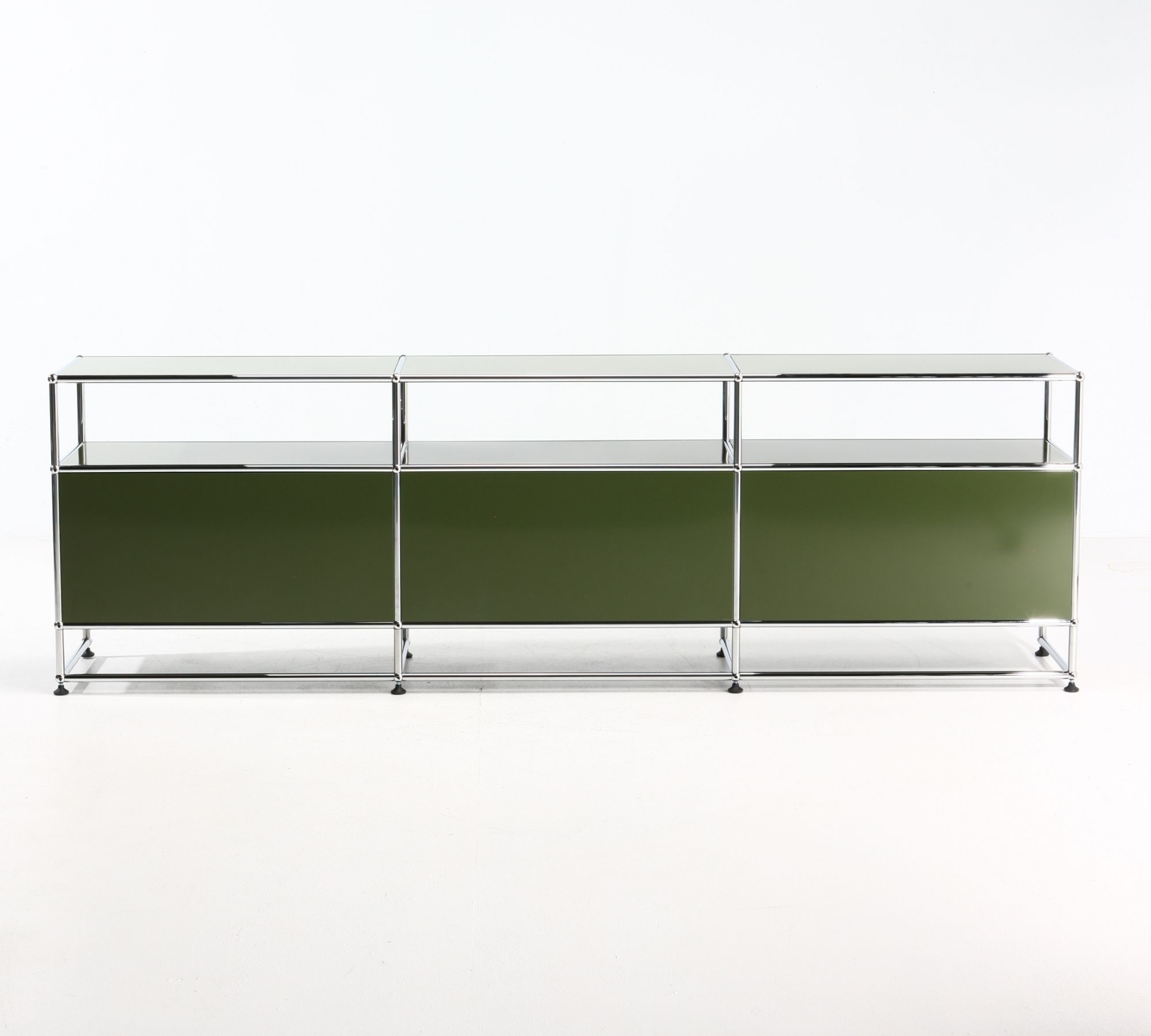 Sideboard 3x1 Mit 3 Klapptüren Olivgrün