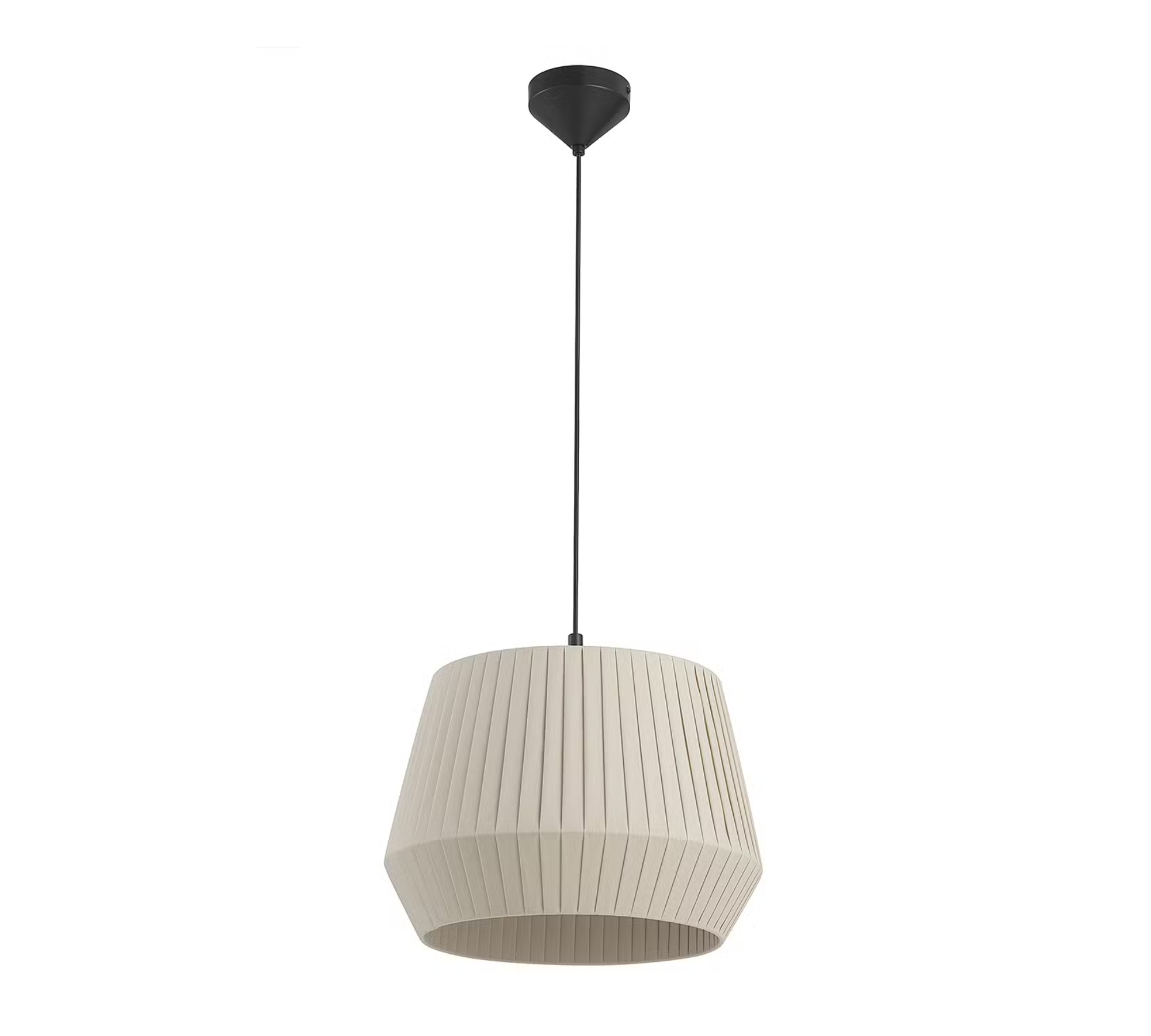 Pendelleuchte Baumwolle Stahl Beige