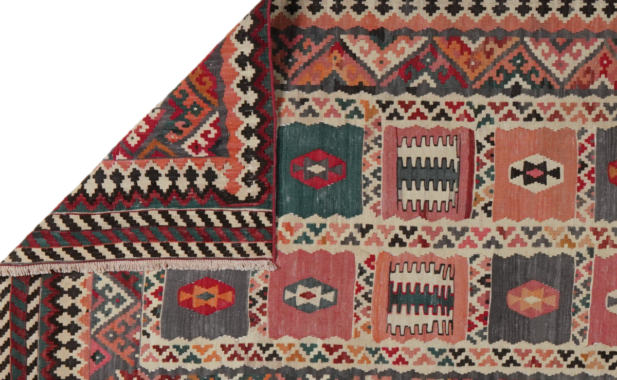 Kilim Gashgai Teppich Wolle Braun