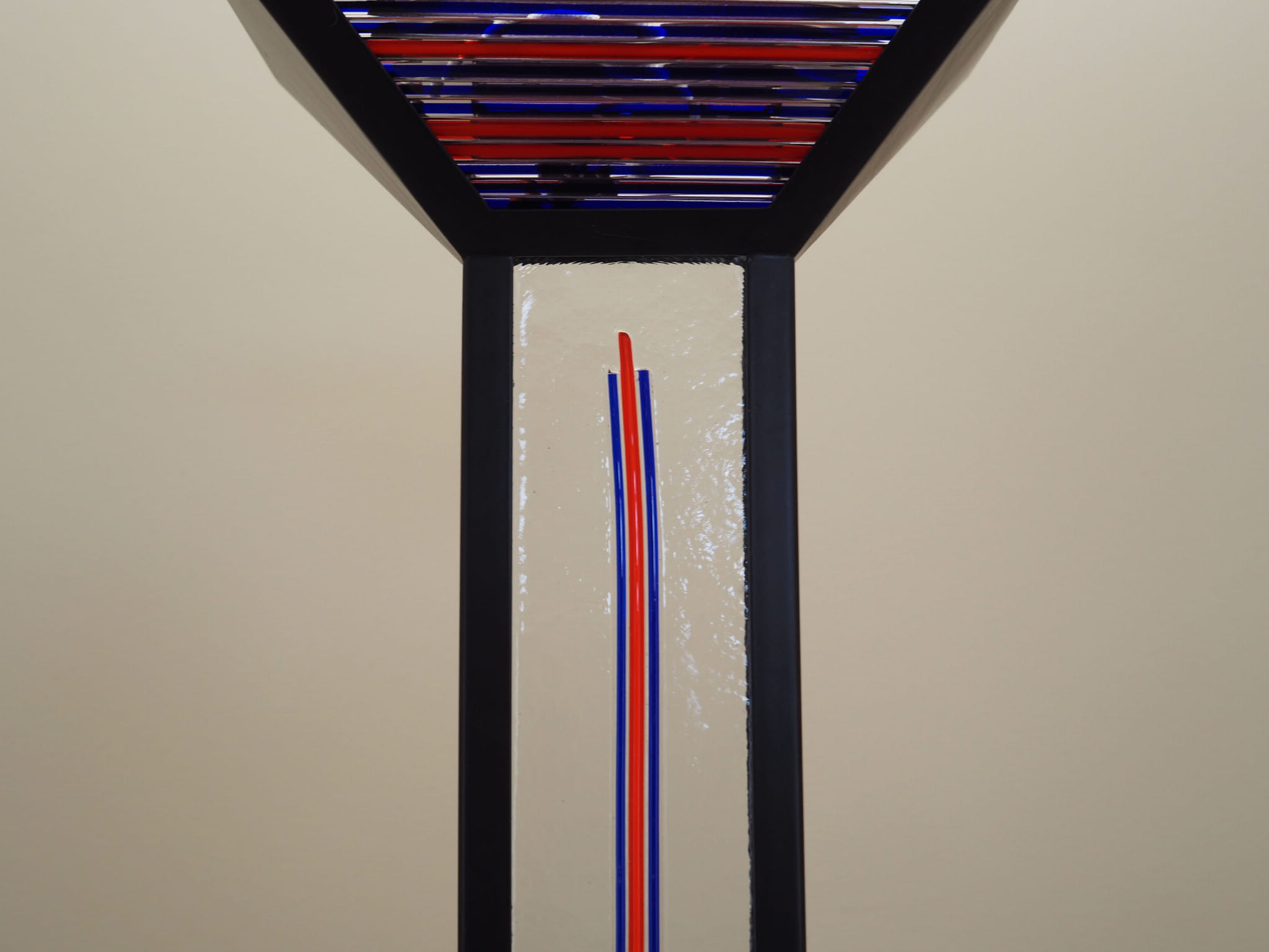 Stehlampe Metall Glas 1970er Jahre