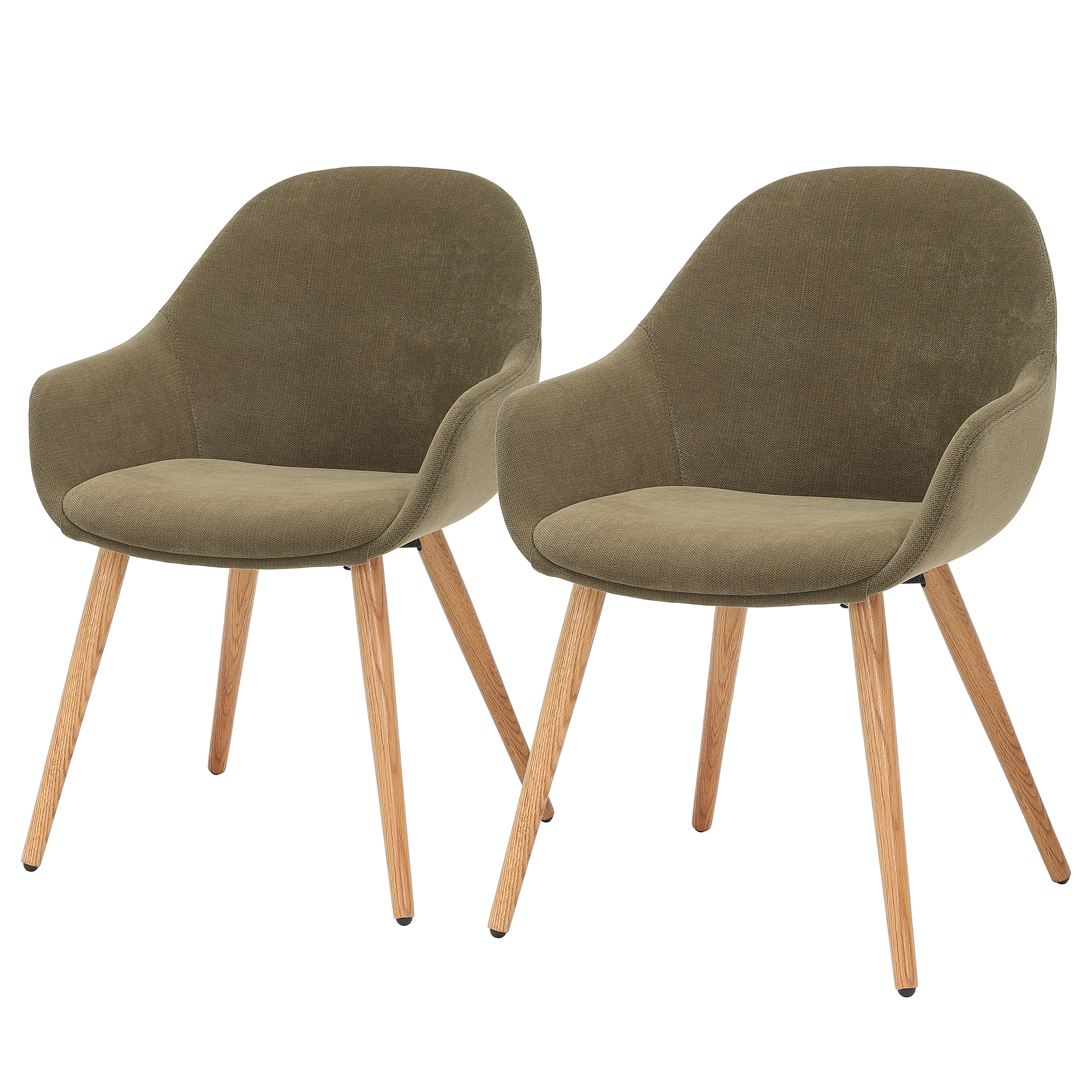 Senteo Armlehnenstuhl 2er-Set Olivgrün