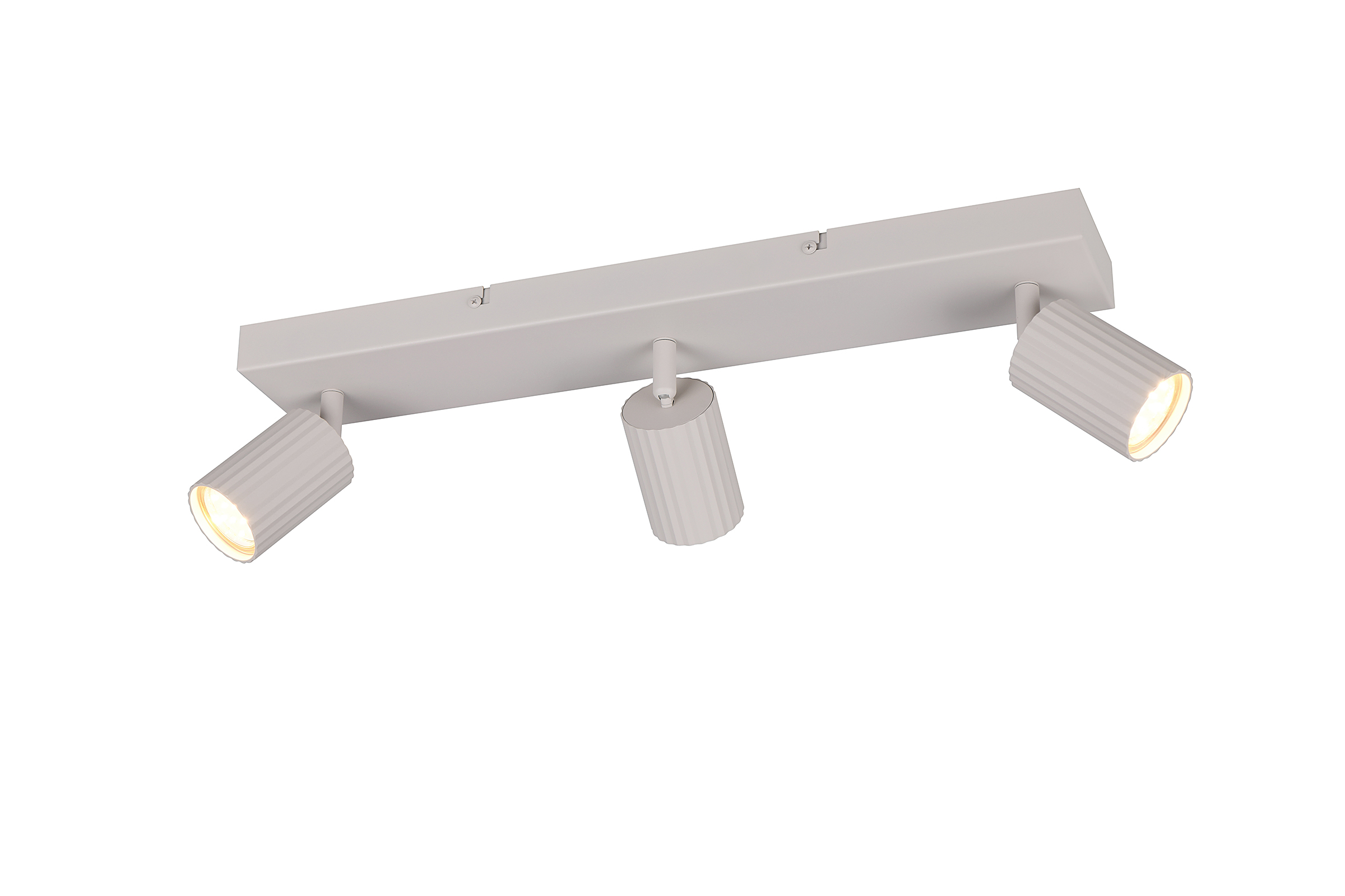 3-Flammig Soka Deckenleuchte Rechteckig Eisen Grau