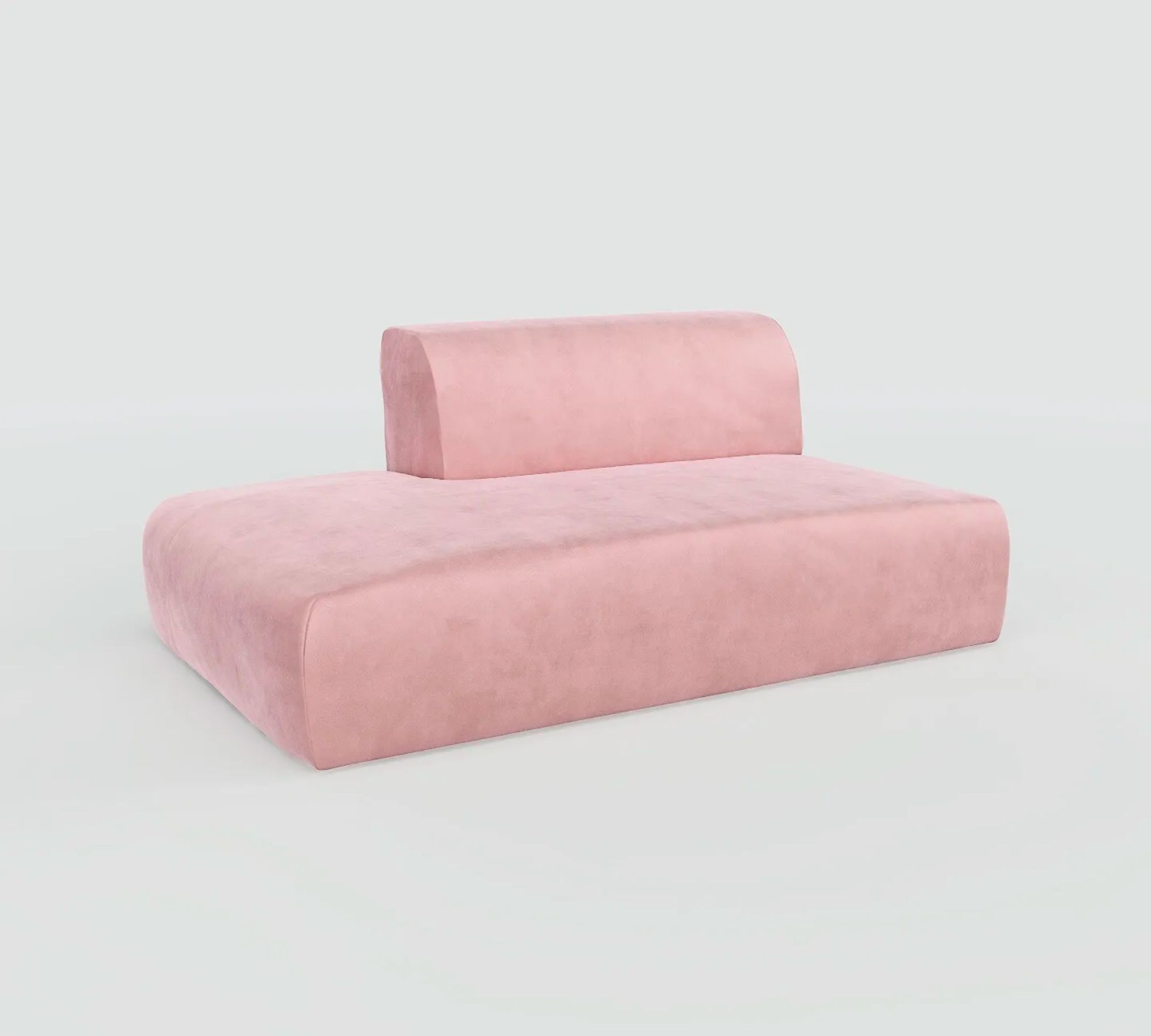Pyllow Sofa 2-Sitzer Samt Bonbonrosa