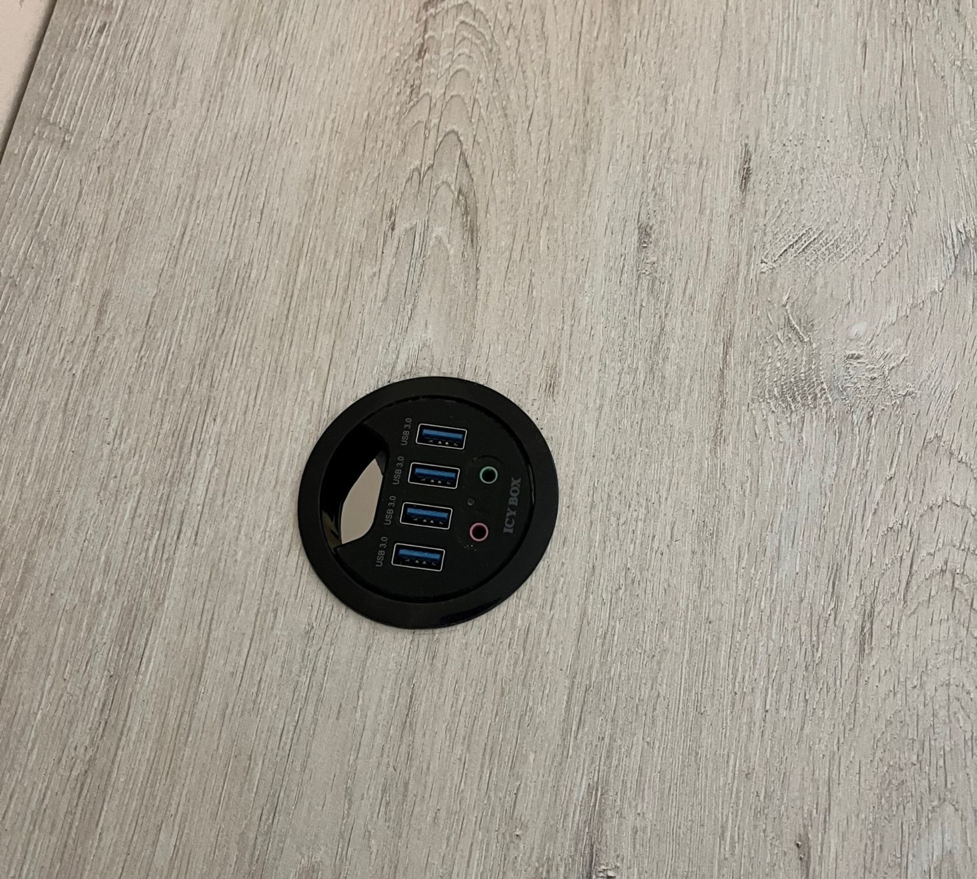 Schreibtisch mit Aufbewahrung Holz Weiß