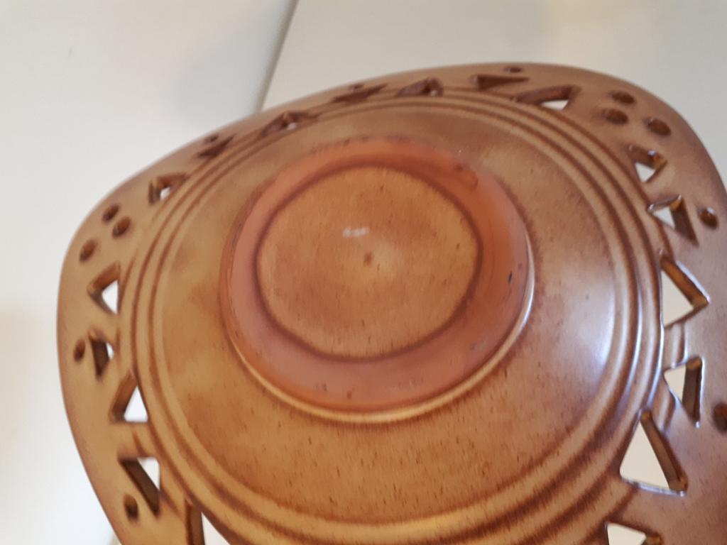 Vintage Schale Keramik Braun 1970er Jahre