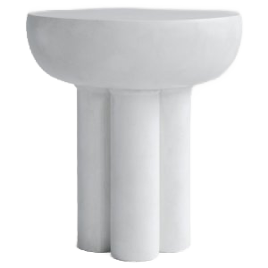 Crown-Tisch Faserbeton Knochenweiß