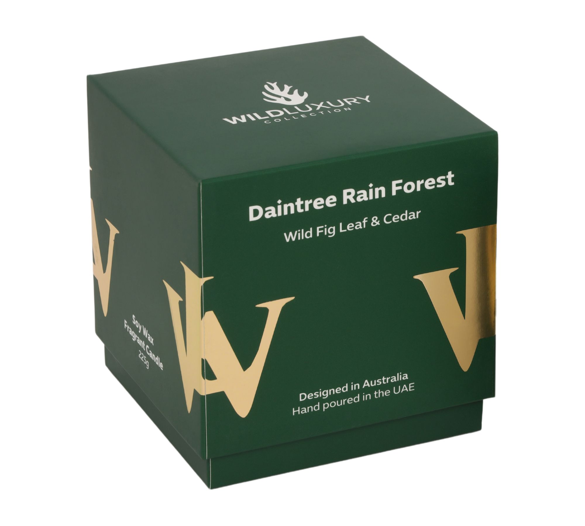 Handgegossene Sojawachs Duftkerze Daintree Rain Forest 225g