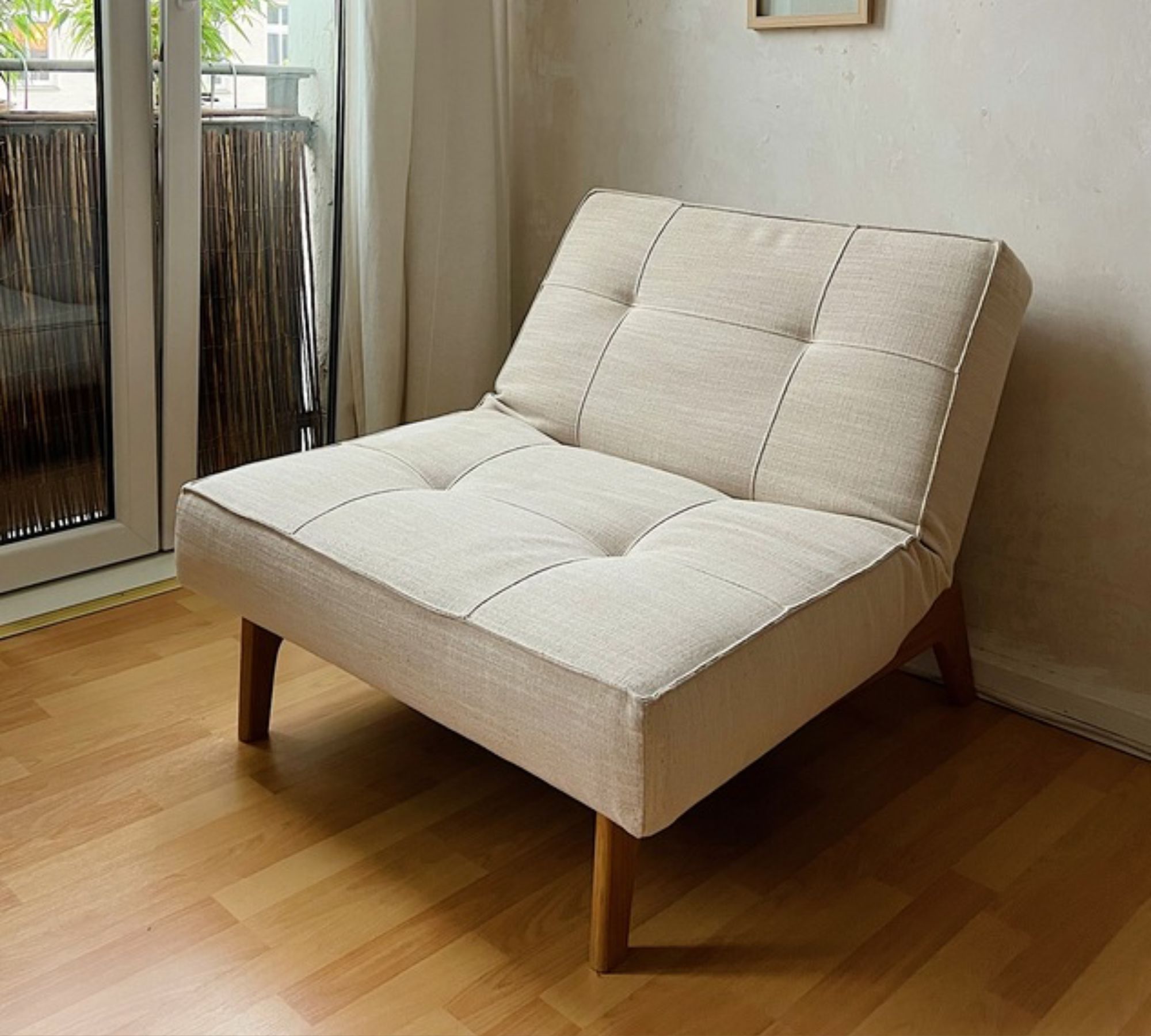Splitback Chair Textil Holz Beige