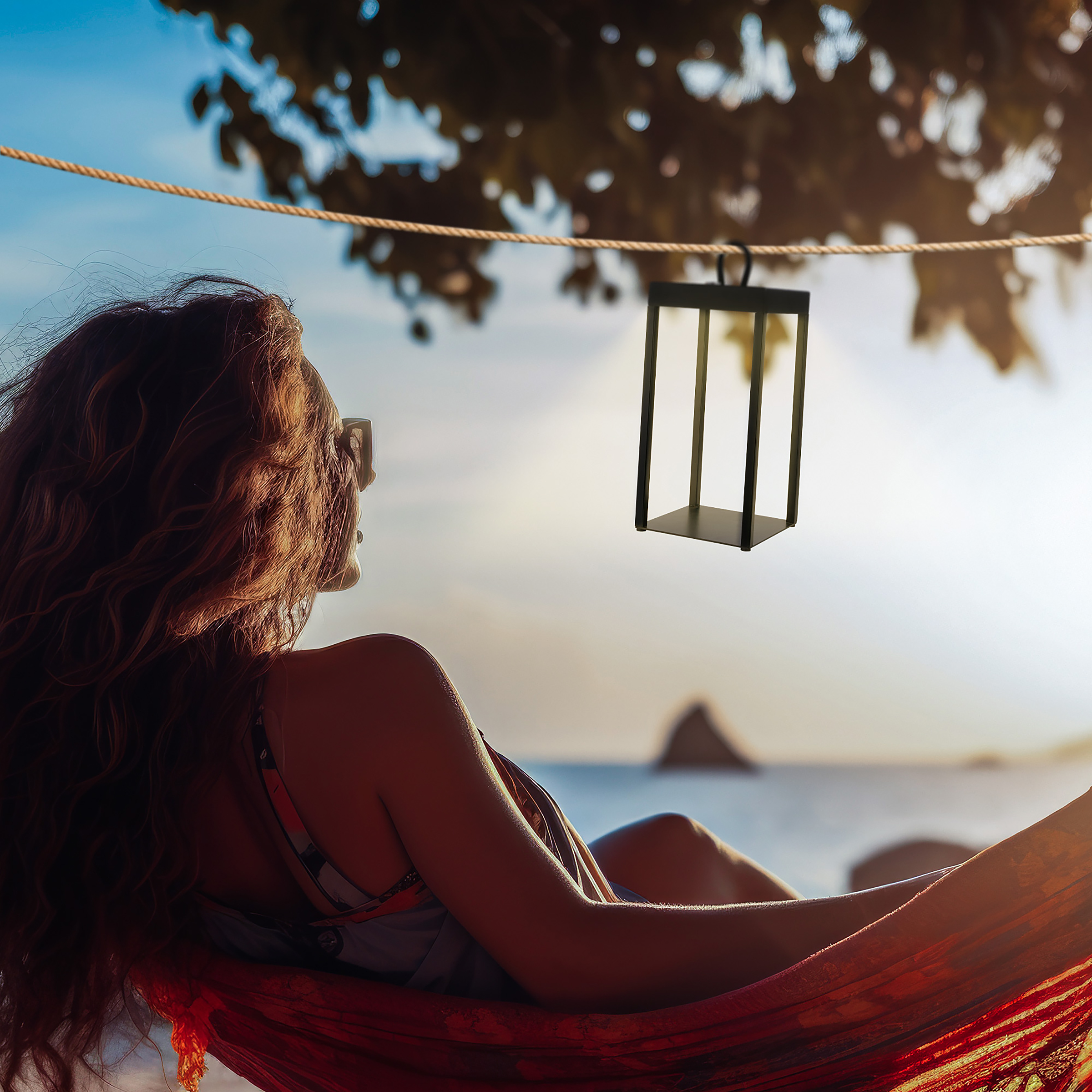 LED Battery Table Lamp Luca Black