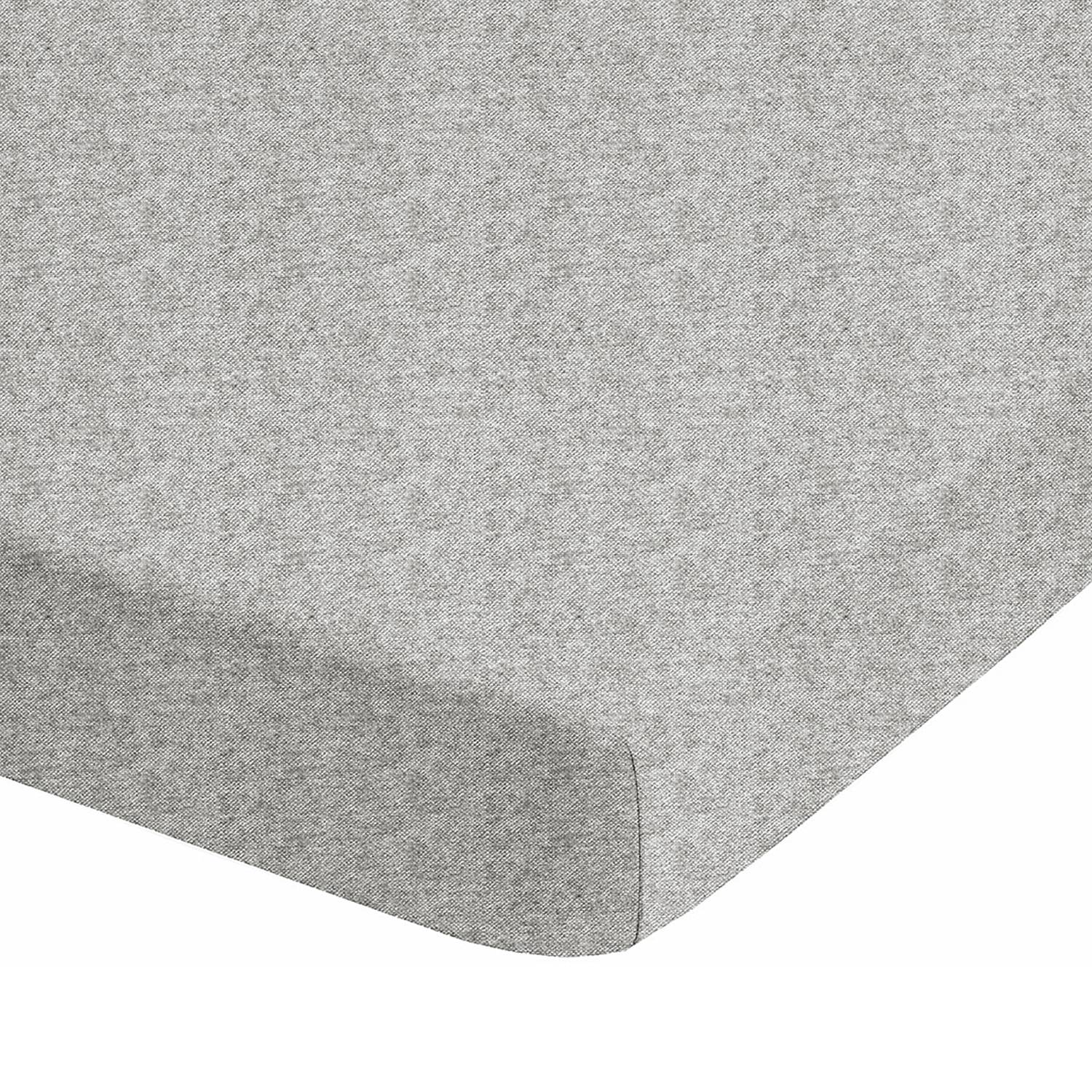 Spannbetttuch 0841380 Baumwolle Flanell Grau 90-100 x 200 cm