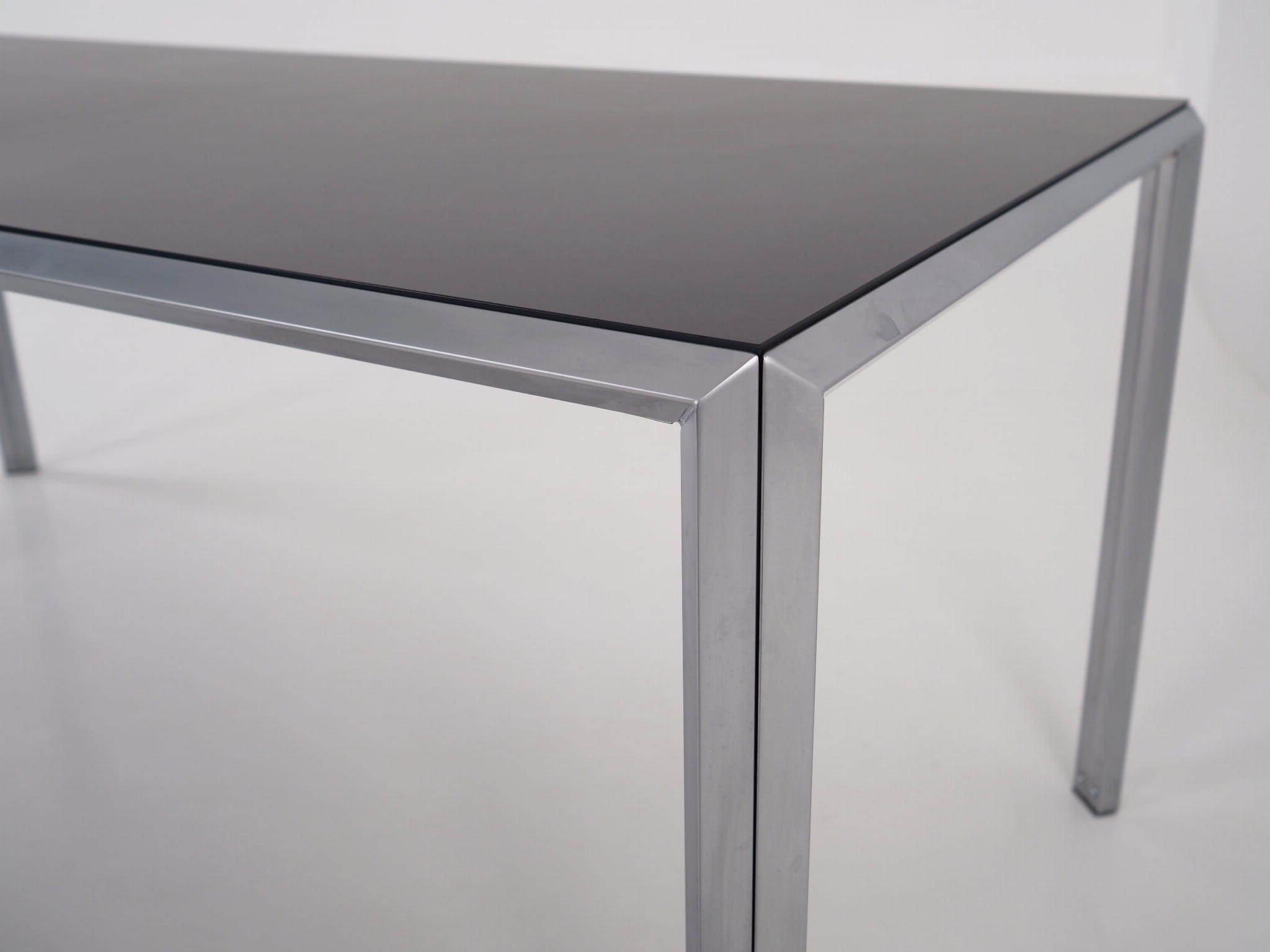 Vintage Table Aluminum Grey 1980s