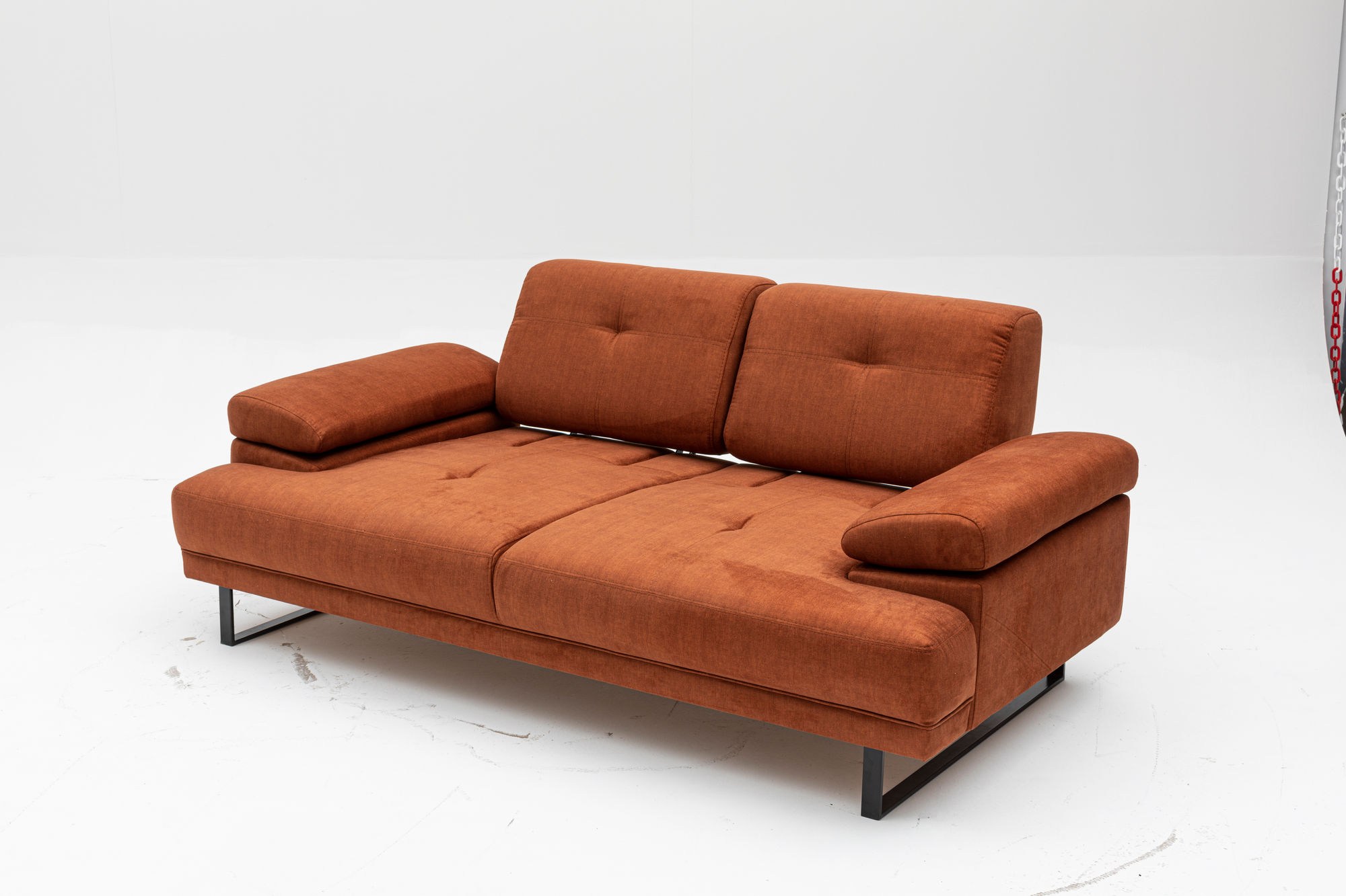 Sofa 2-Sitzer Textil Orange