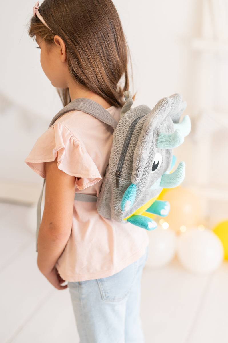 Dino Rucksack Baumwolle Blau