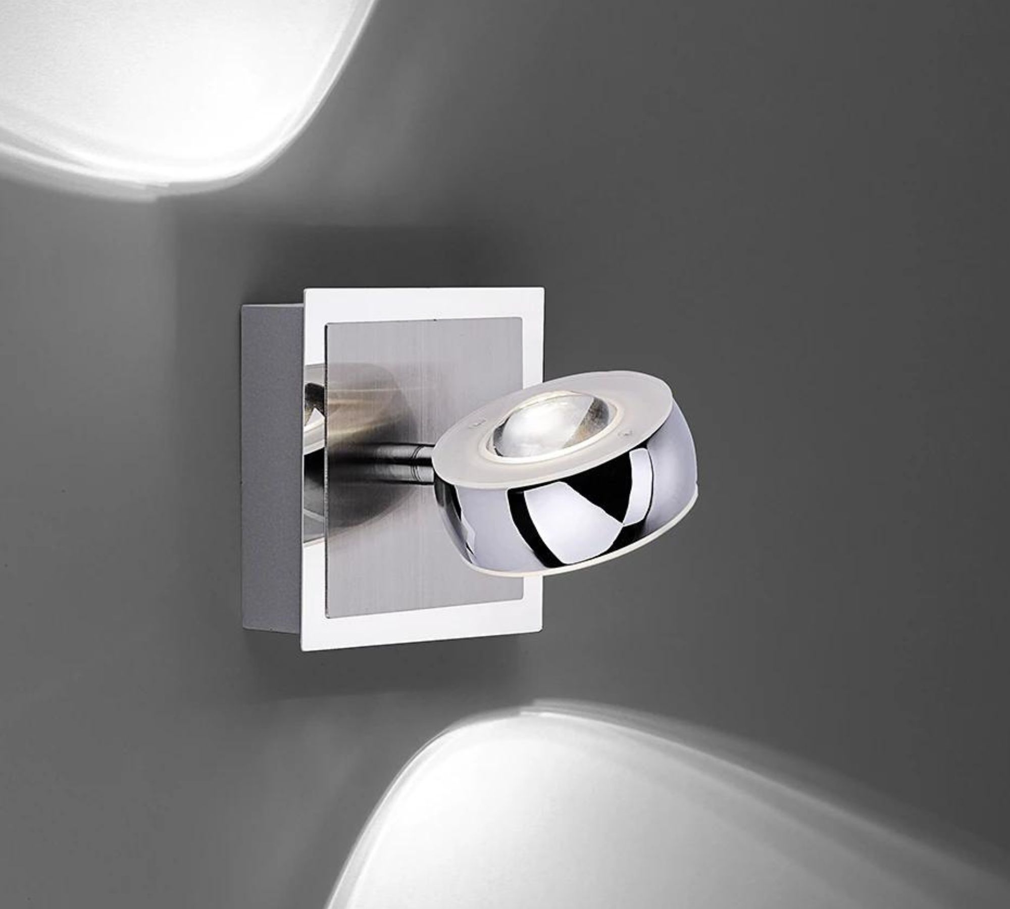 LED Wandleuchte 2-flammig Acrylglas Metall