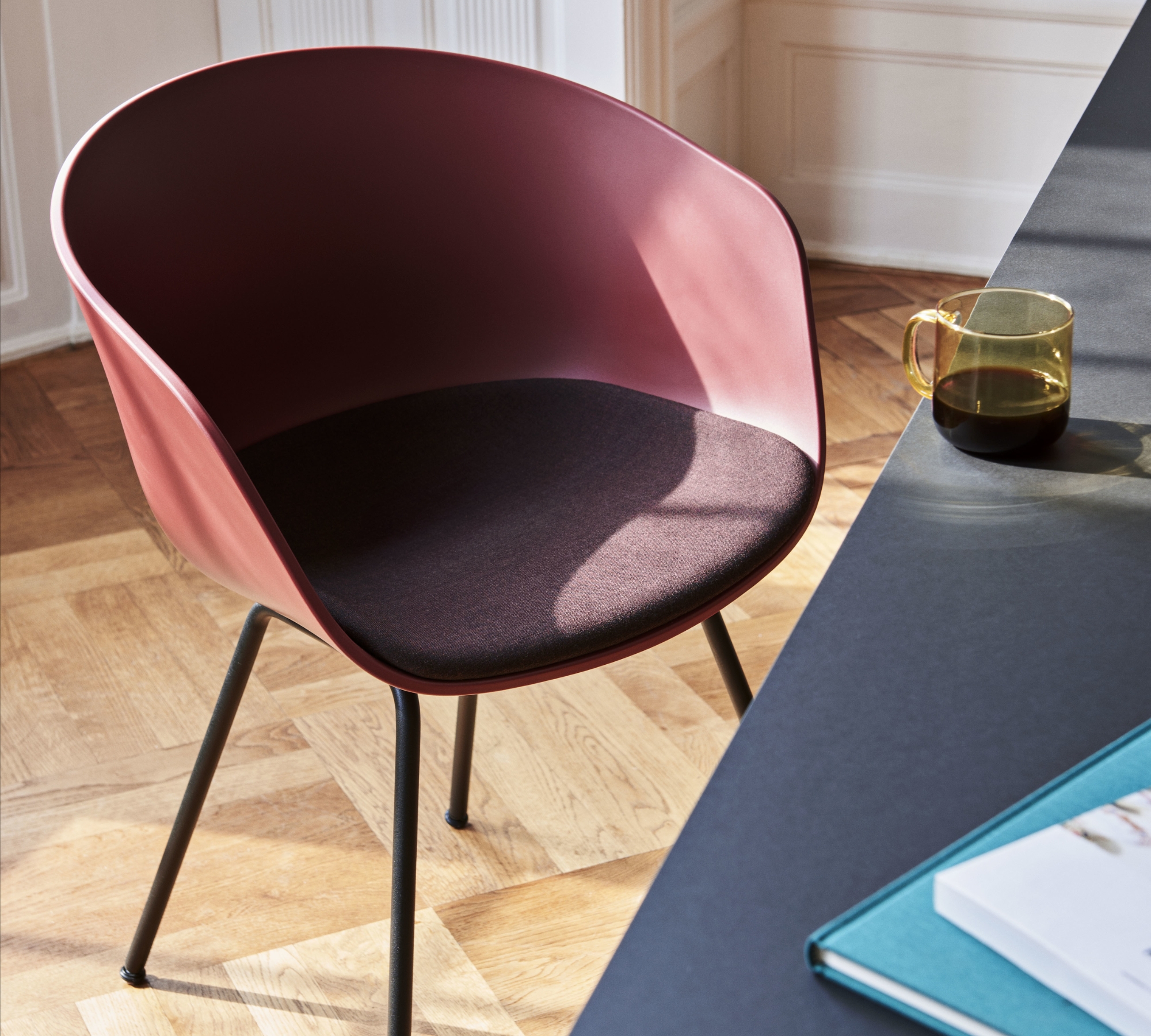 AAC26 Armchair Chrome Mustard Yellow