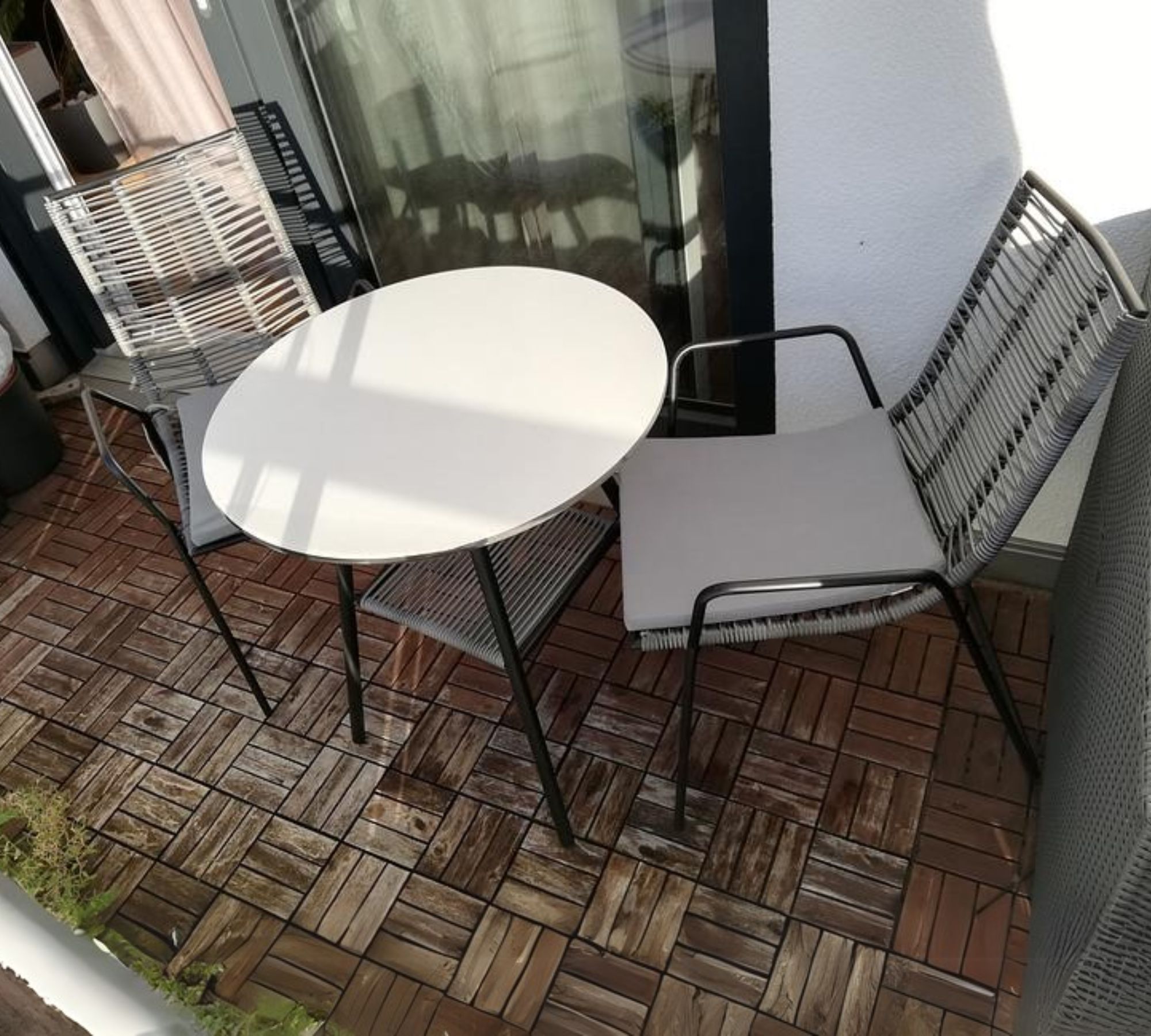 In-/Outdoor Sitzgruppe Elba Aluminium Rattan Grau