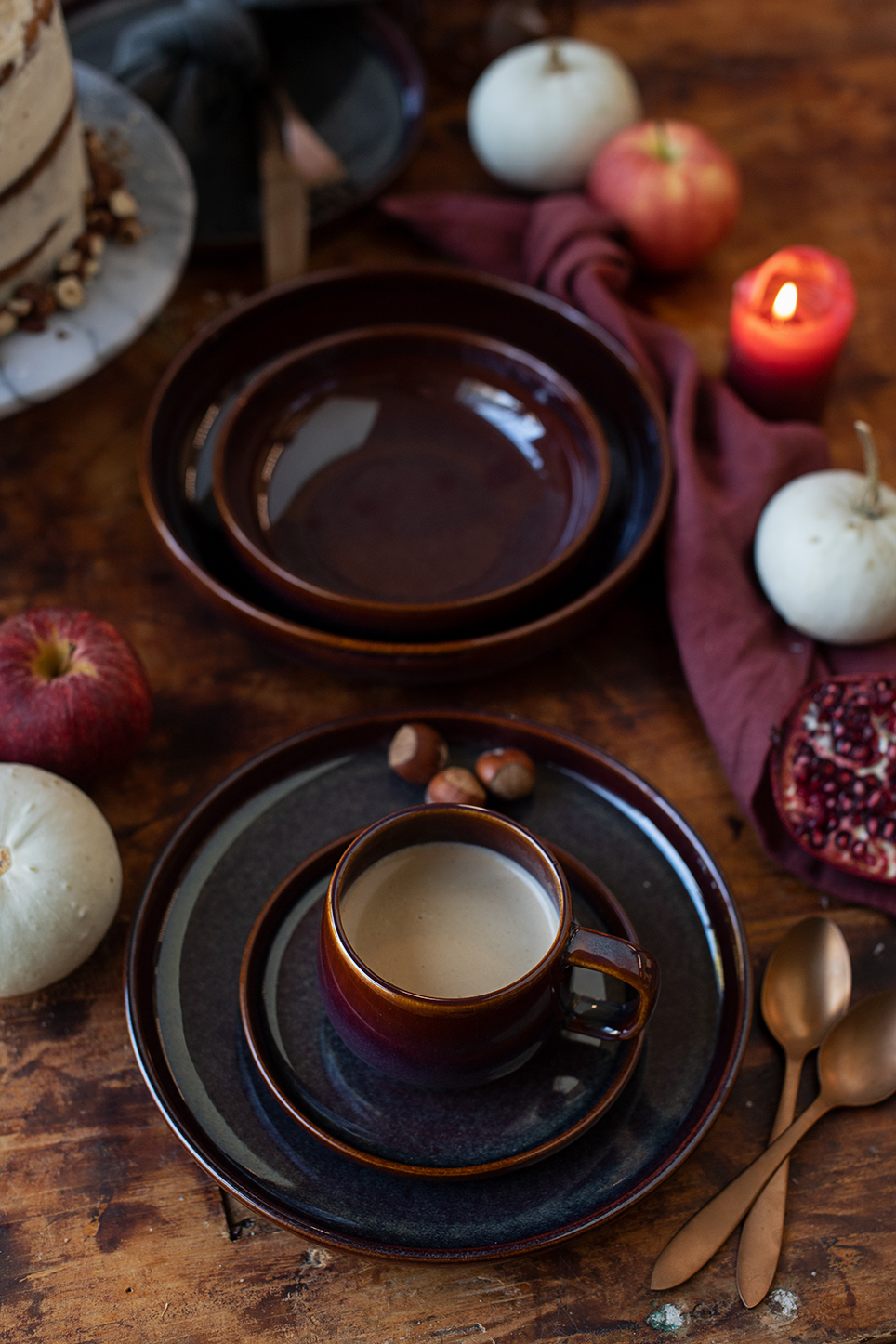 12x Coffee service Jungle Ceramic Multicolor