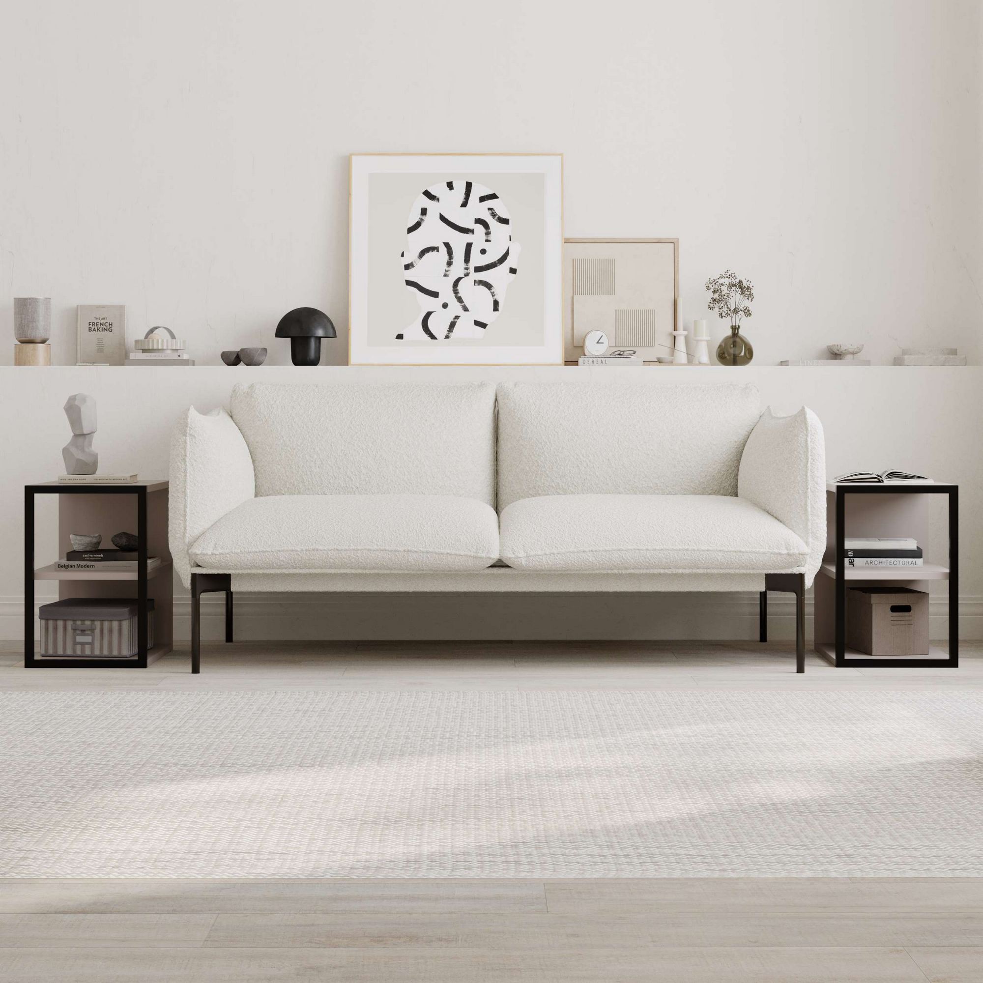 Echo Side Table Set Wood Veneer Light Mocha