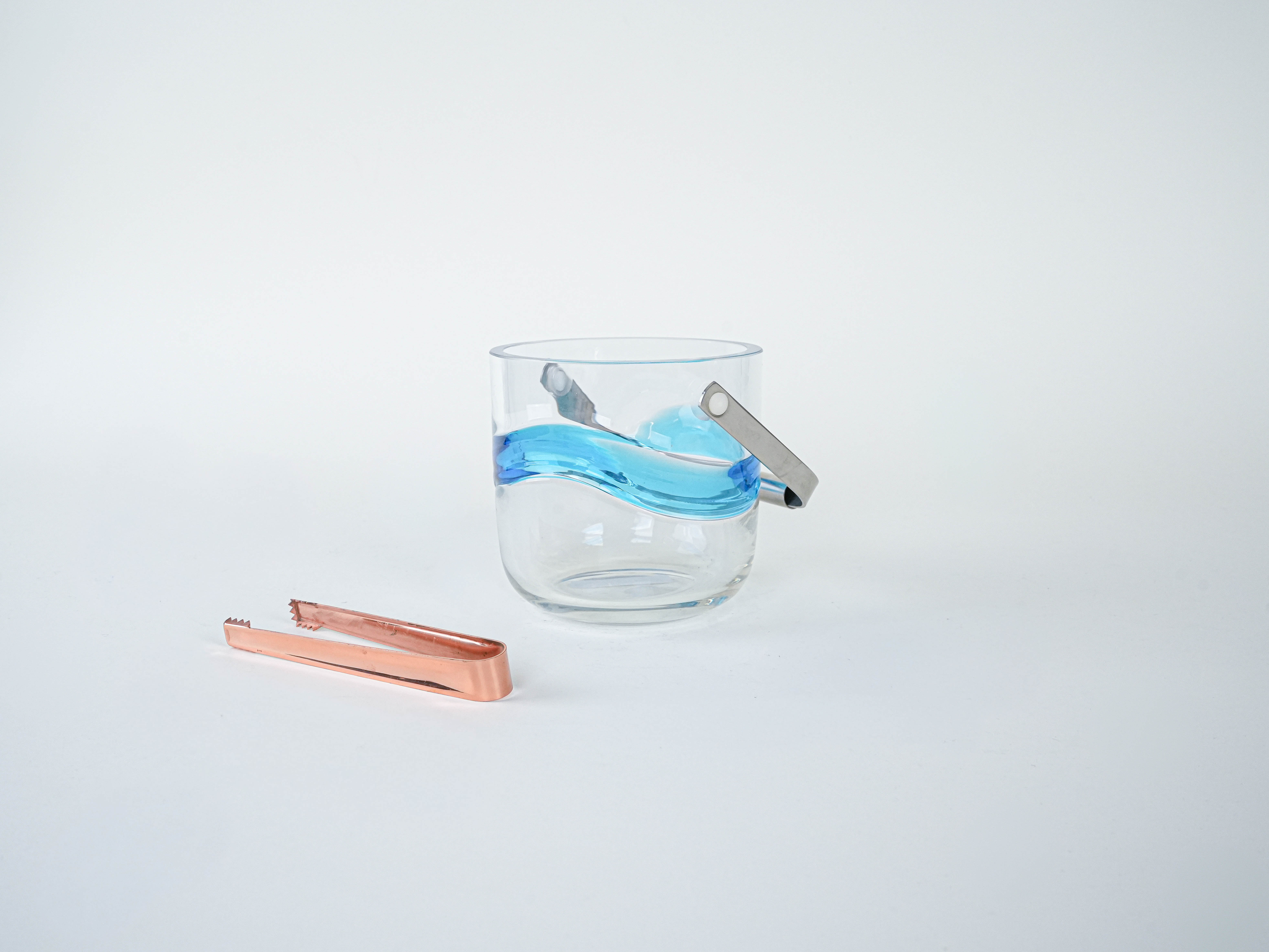 Eiswürfelbehälter aus Glas 1970er Jahre