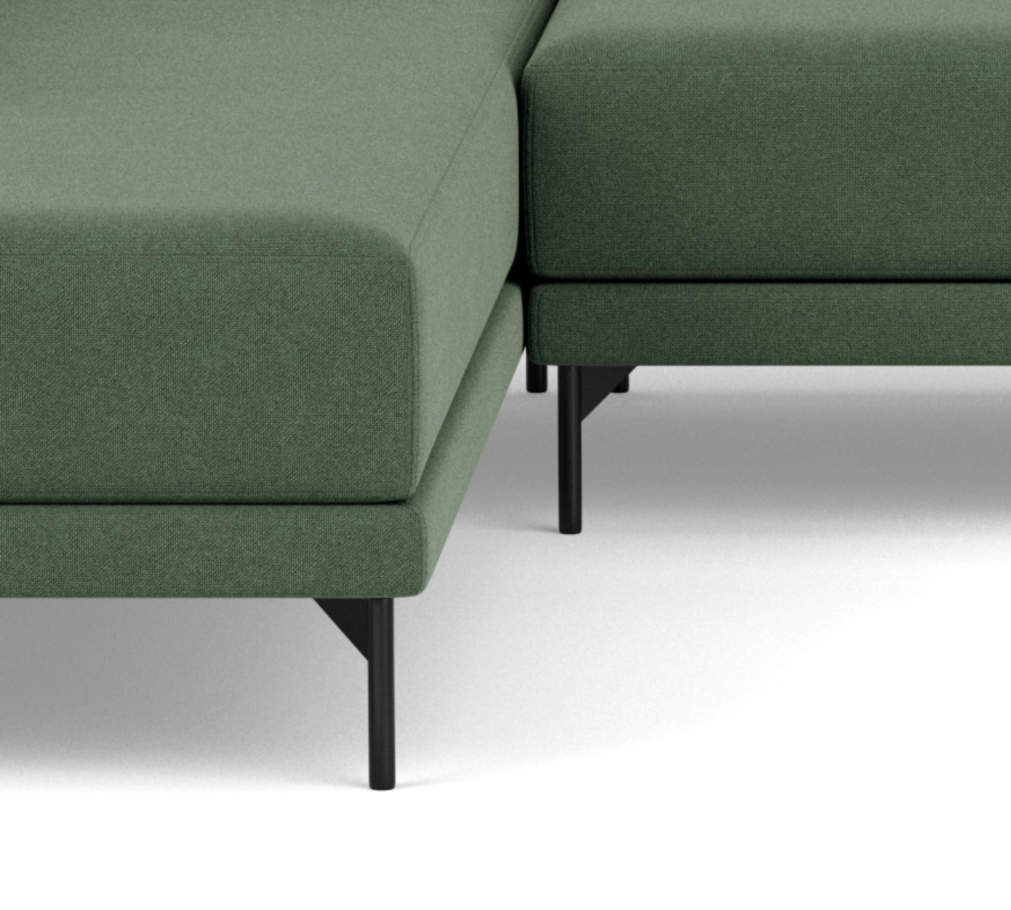 Vivica Schlafsofa Récamiere Links Cura Dark Green
