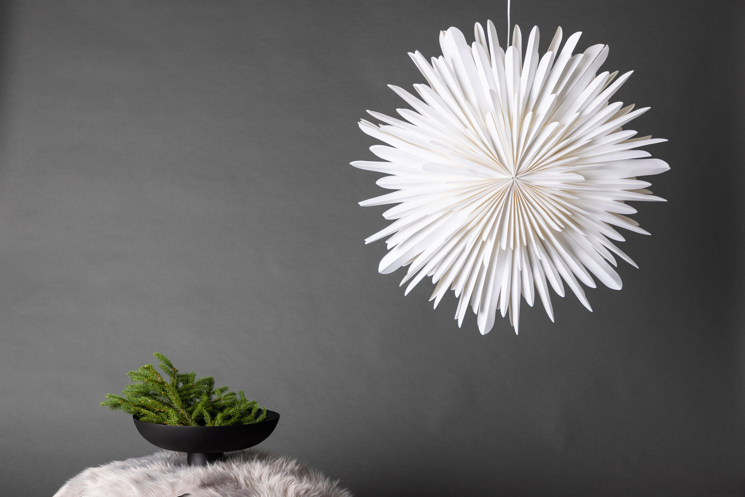 Sälen  Pendant light  Metal/MDF White ø80cm