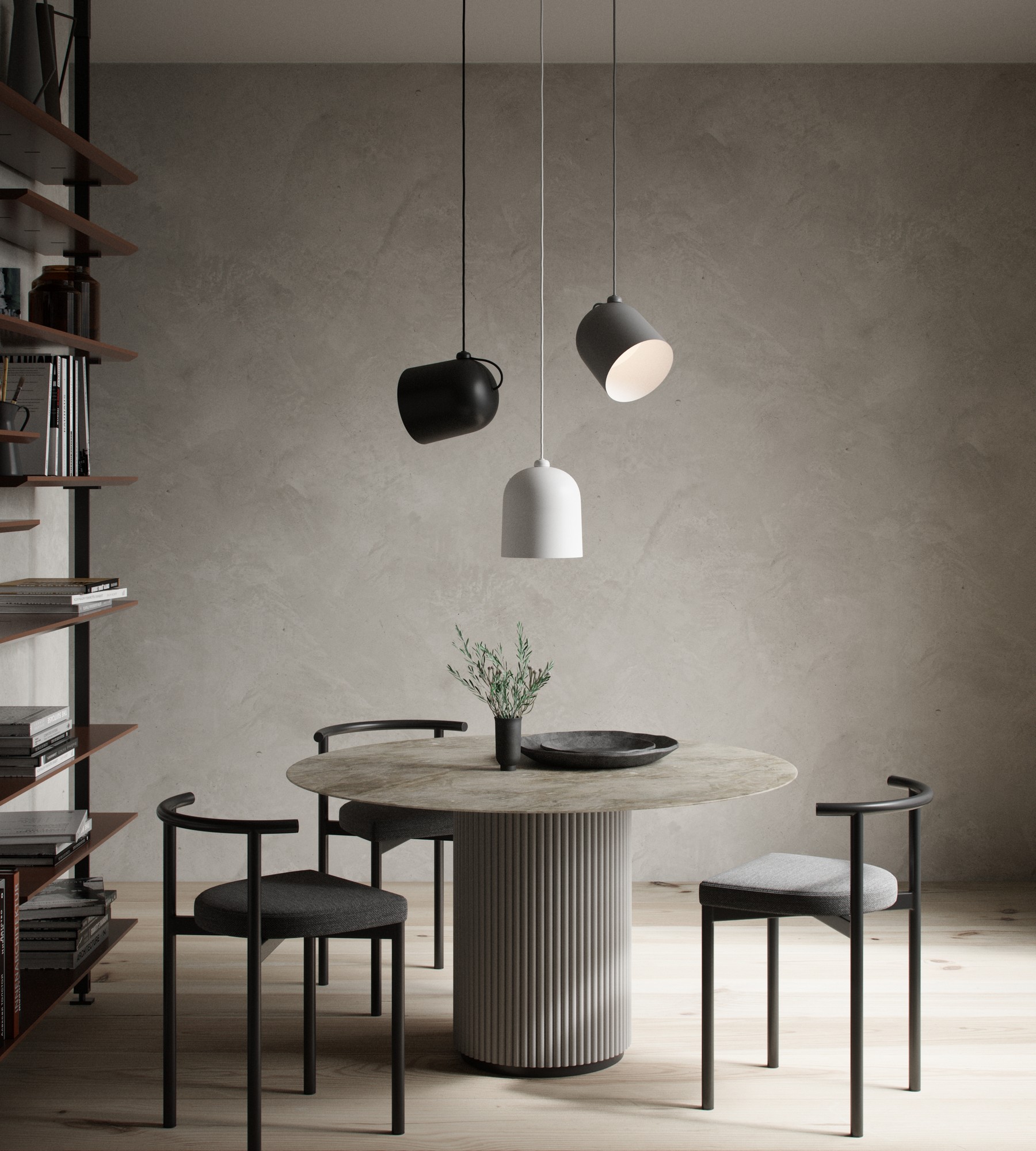 Angle Pendant Lamp Grey
