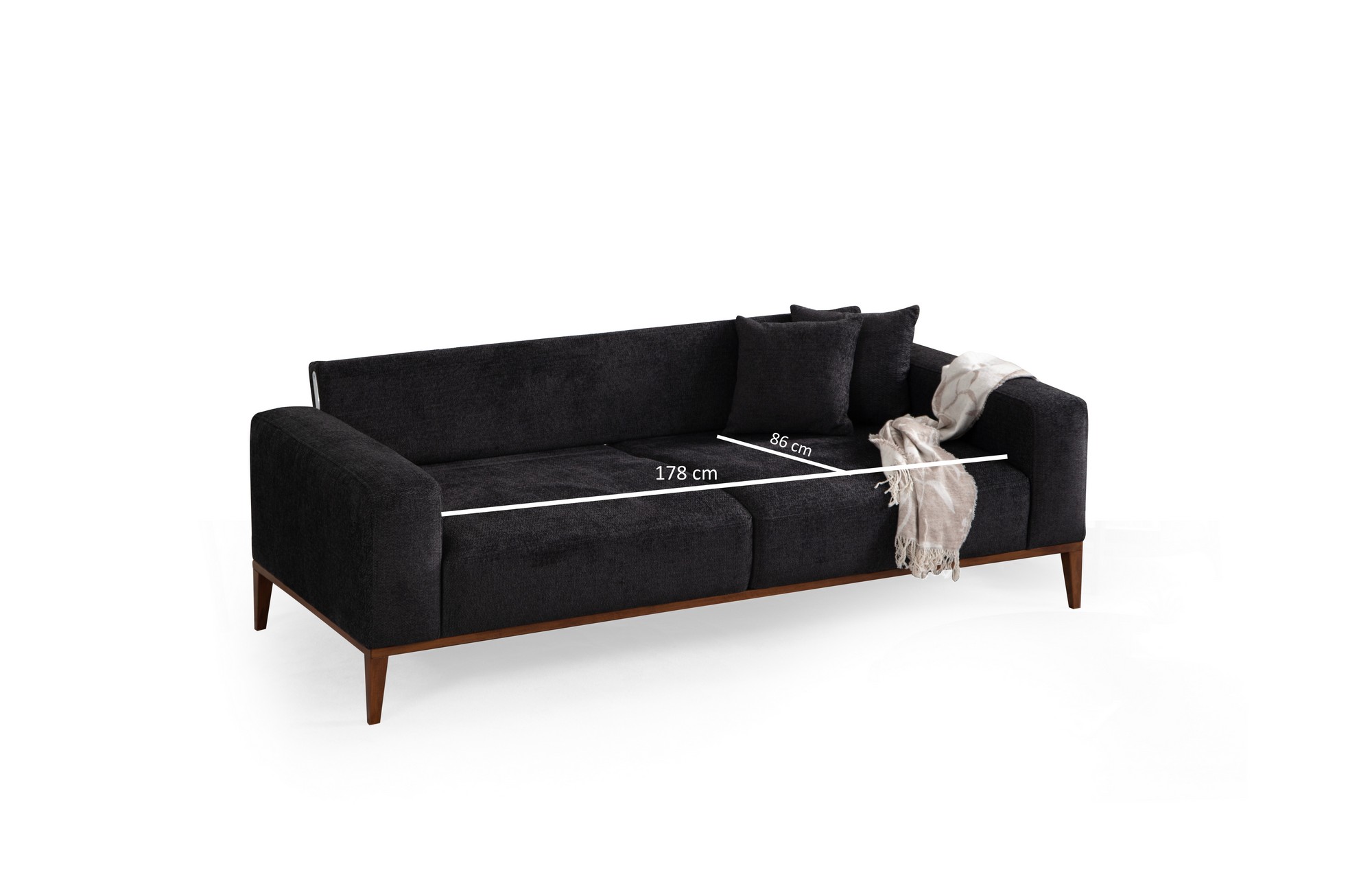 Sinor 3-seater sofa bed Dark grey