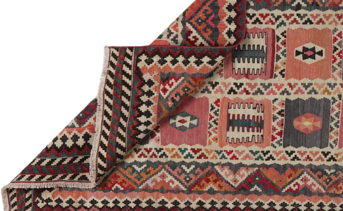 Kilim Gashgai Teppich Wolle Braun