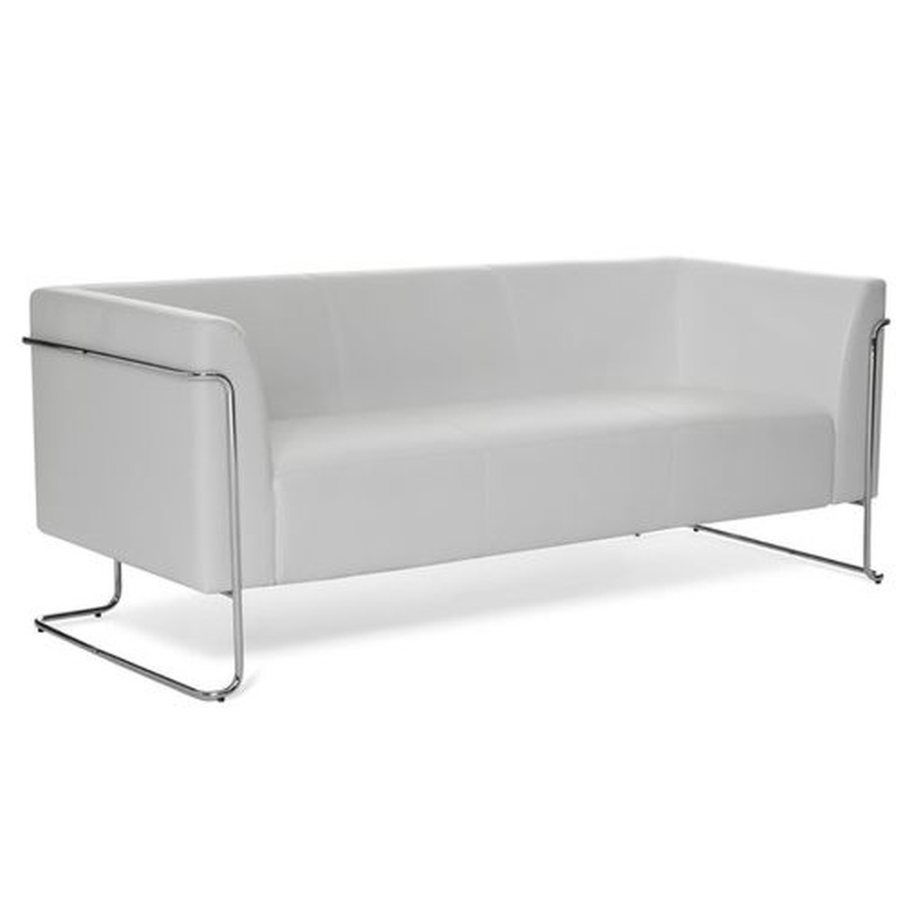 CURACAO Lounge Sofa Kunstleder Weiß