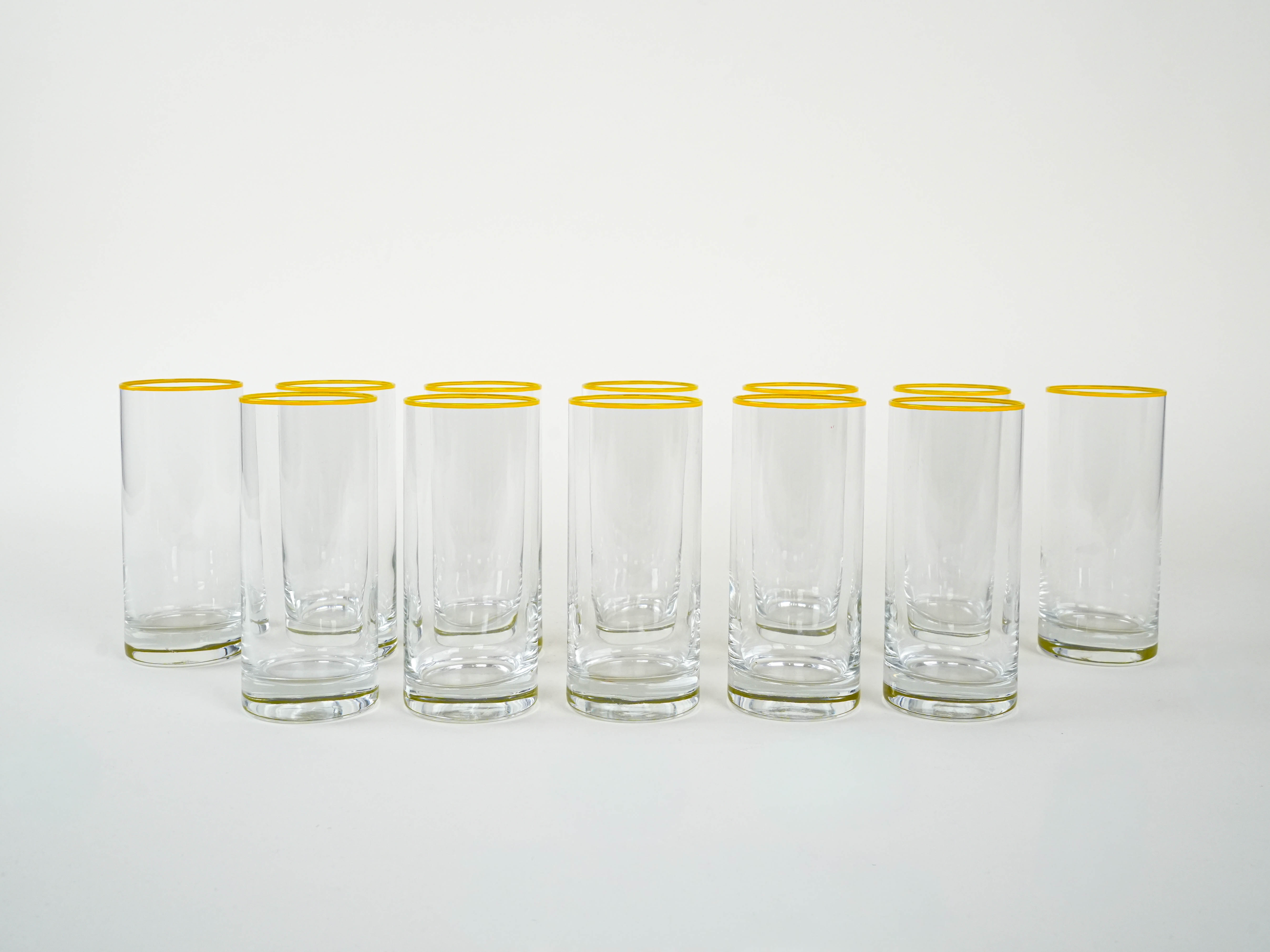 Highball Glasses Set Transparent 1970s