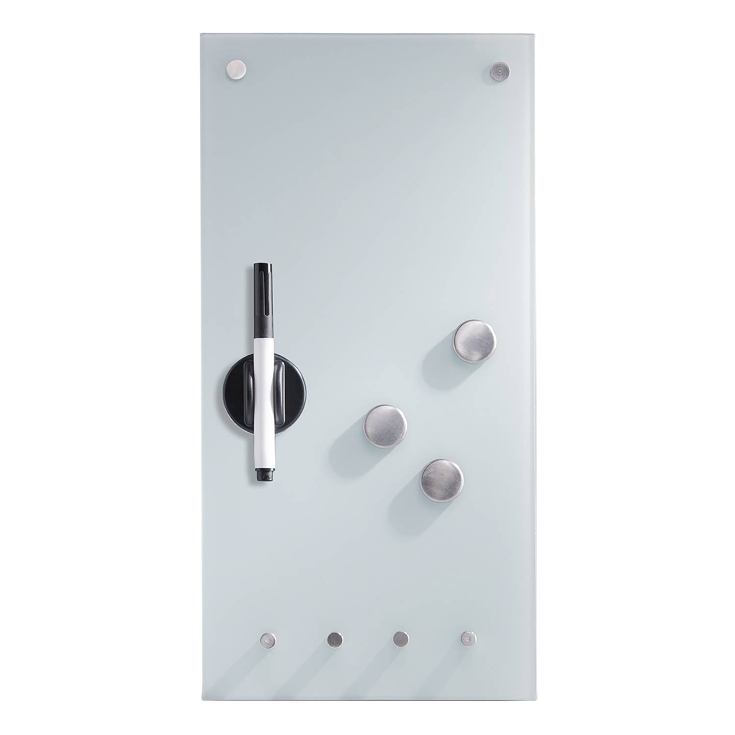 Memoboard Azul Sicherheitsglas / Edelstahl Weiß