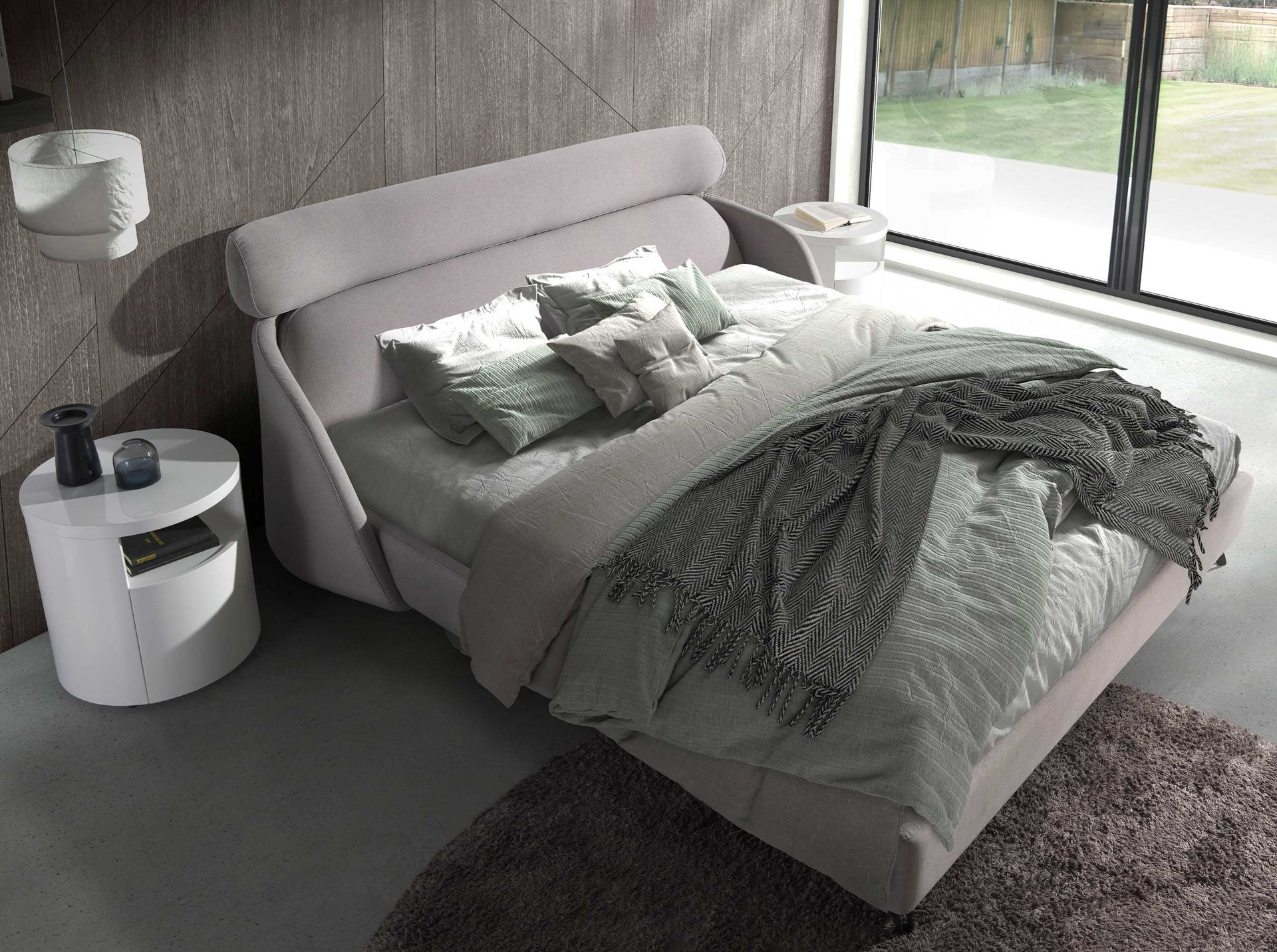 7006 Nachttisch Weiß 48cm