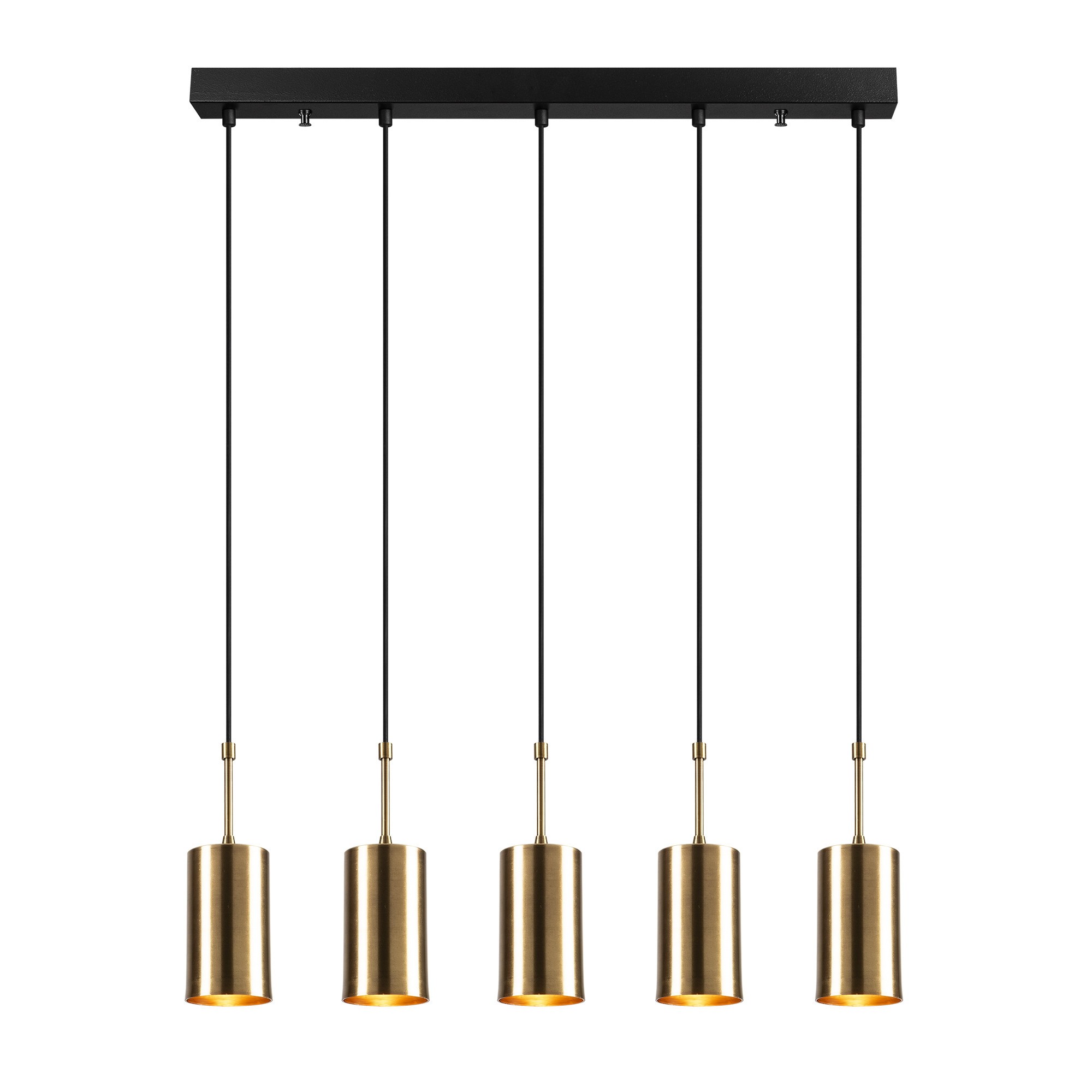 Lampada a sospensione a 5 luci Kem 6386 ferro nero