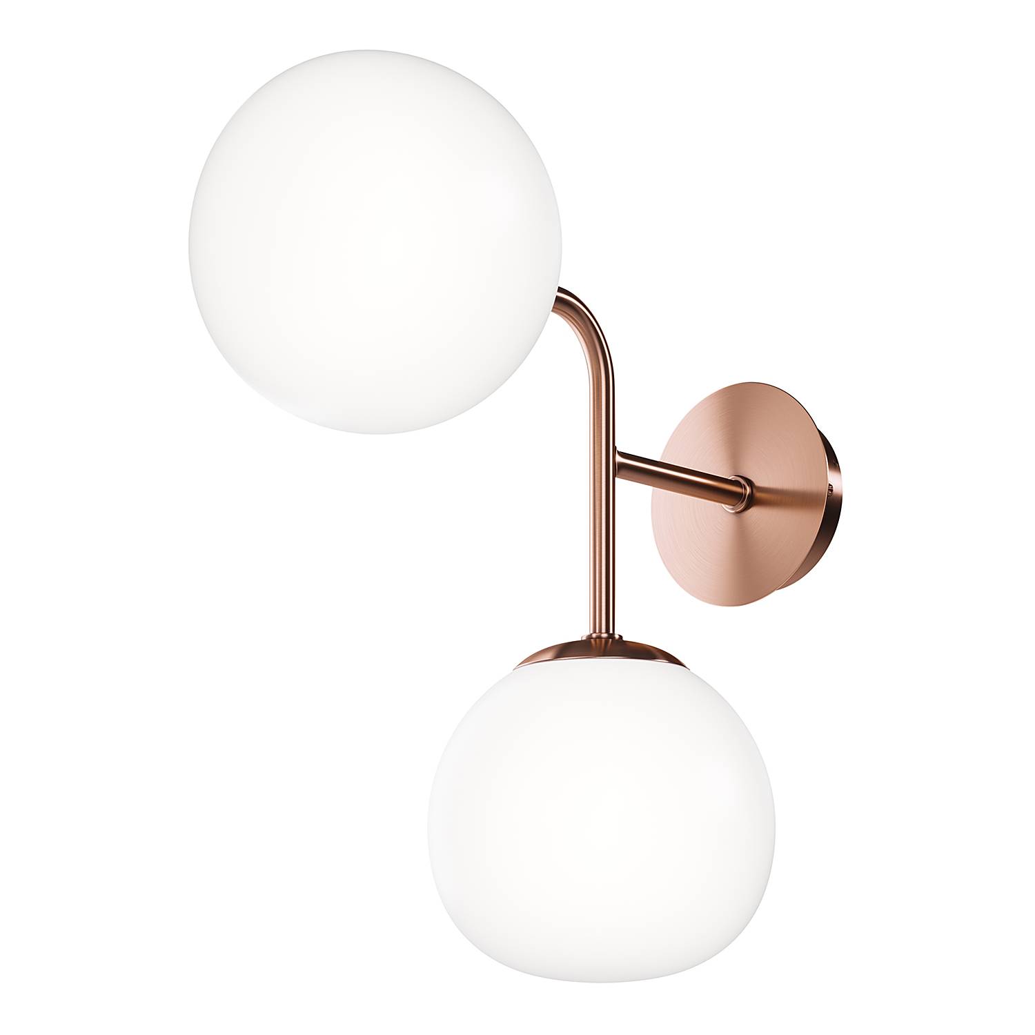 Wall lamp Erich TypeA 2-Light Frosted glass Mixed metal