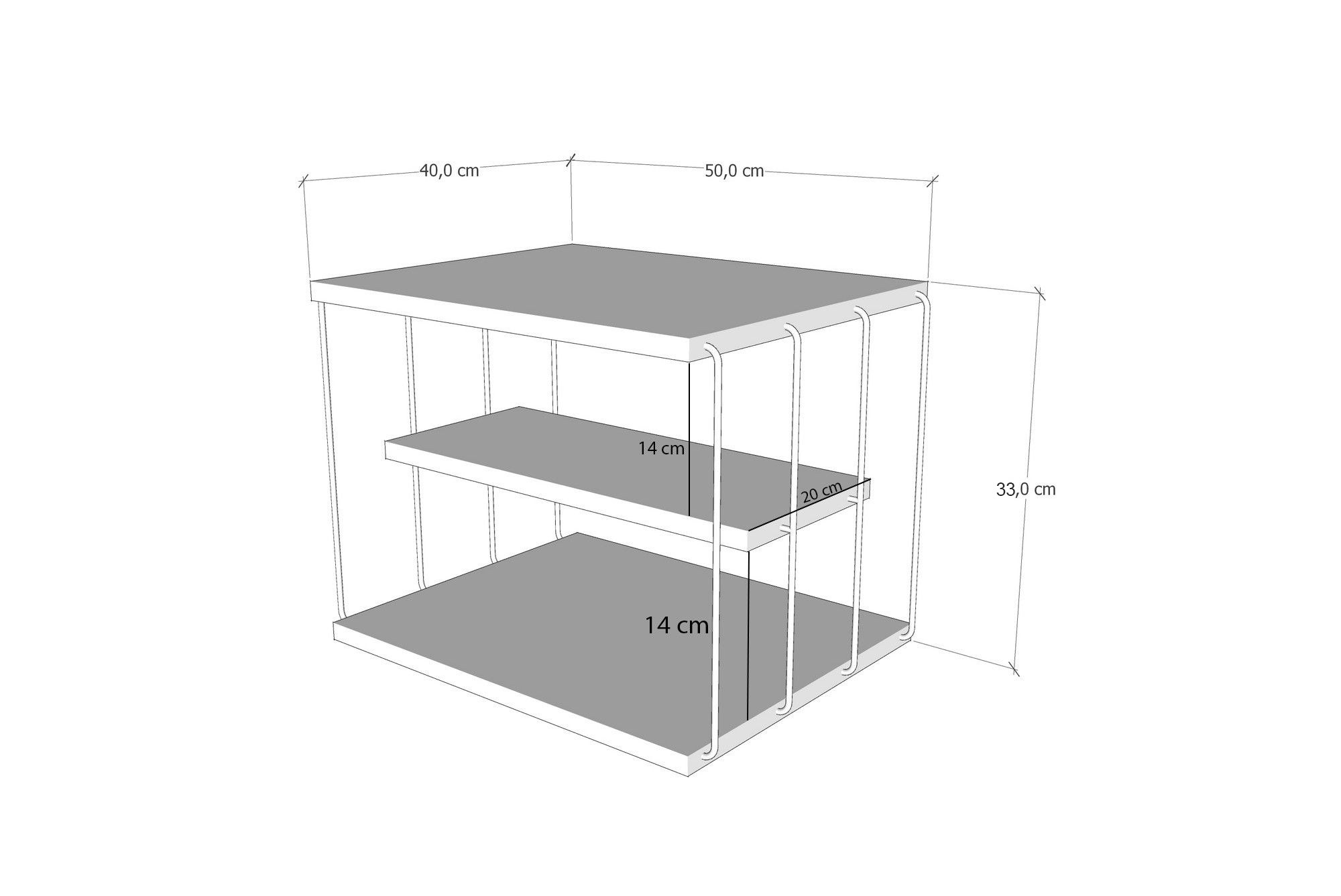 Lifon Beistelltisch Holz Atlantic Pine Schwarz