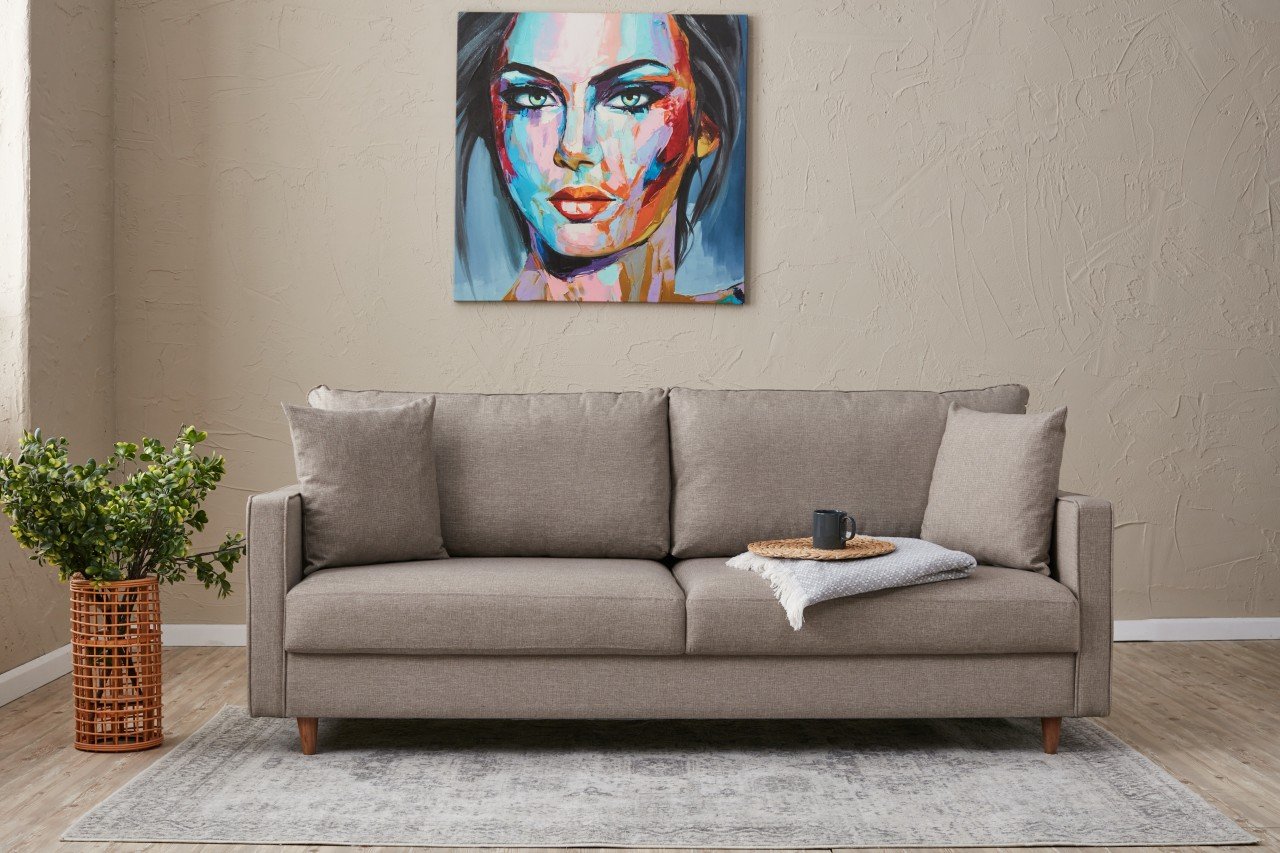 Eva Sofa 3-Sitzer Creme