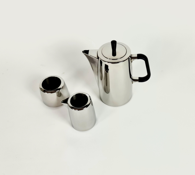 Vintage Kaffee-Set Edelstahl 1990er Jahre